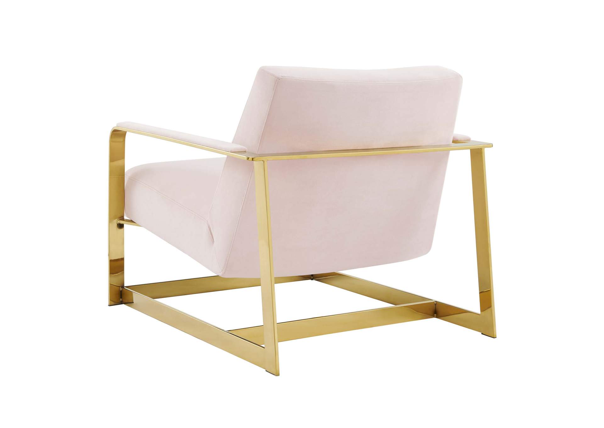 Gold Pink Seg Performance Velvet Accent Chair,Modway