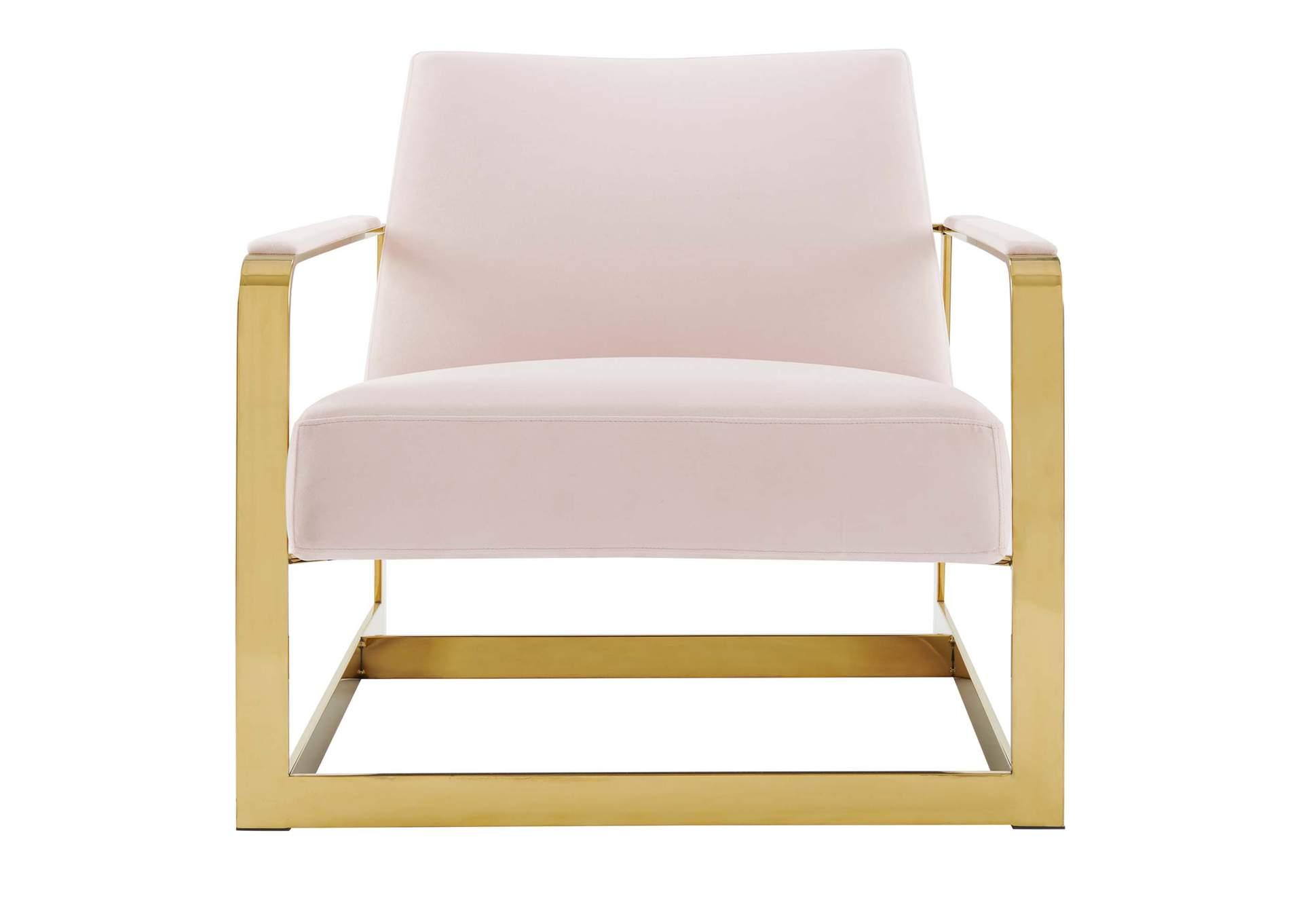 Gold Pink Seg Performance Velvet Accent Chair,Modway