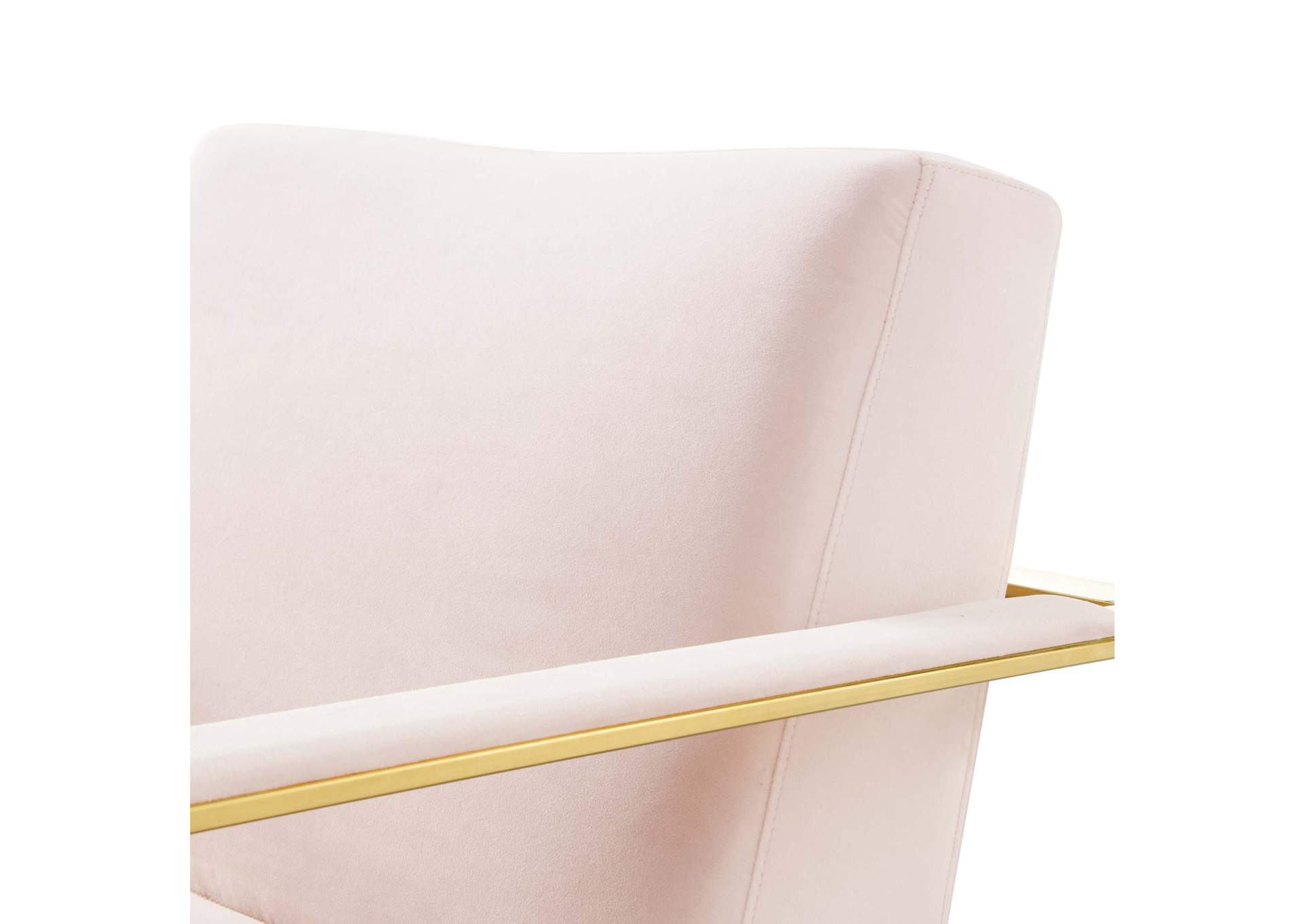 Gold Pink Seg Performance Velvet Accent Chair,Modway