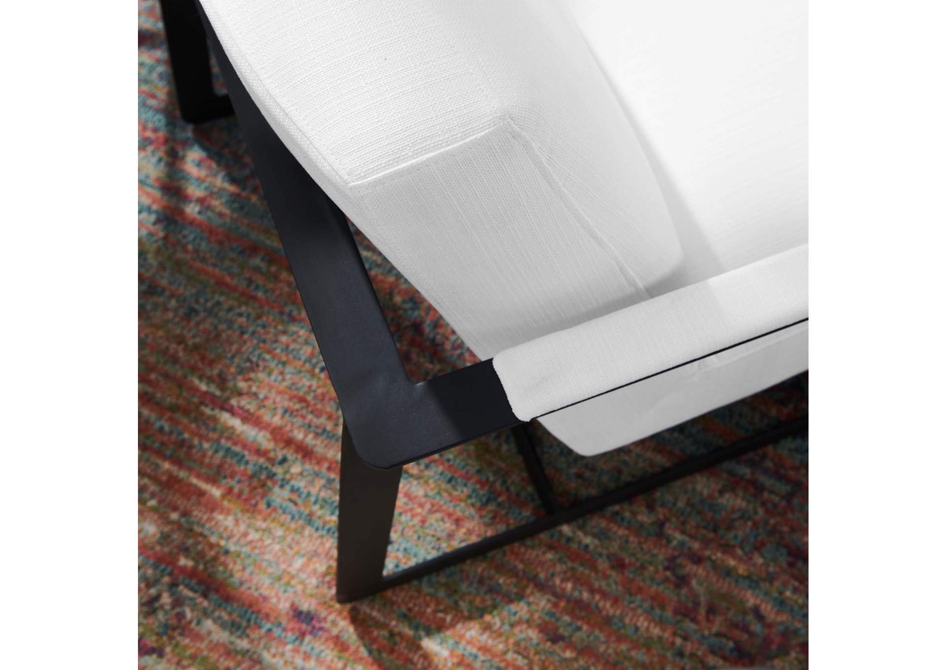 Black White Seg Upholstered Accent Chair,Modway