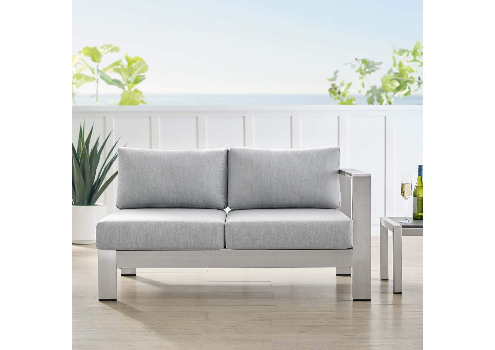 Silver Gray Shore Sunbrella,Modway
