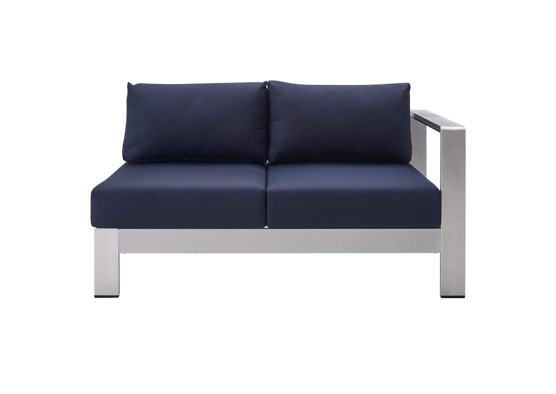 Silver Navy Shore Sunbrella,Modway