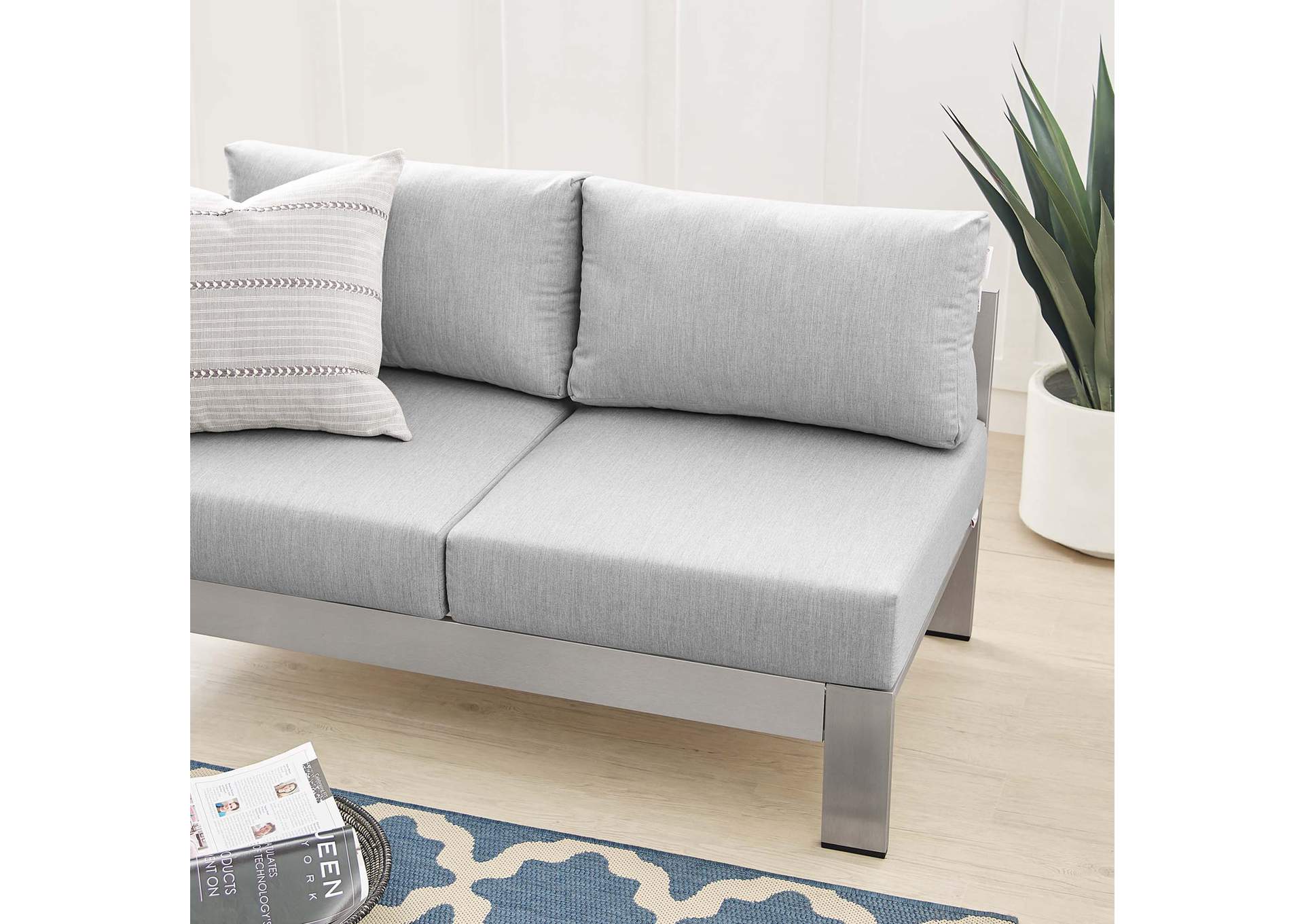 Silver Gray Shore Sunbrella,Modway