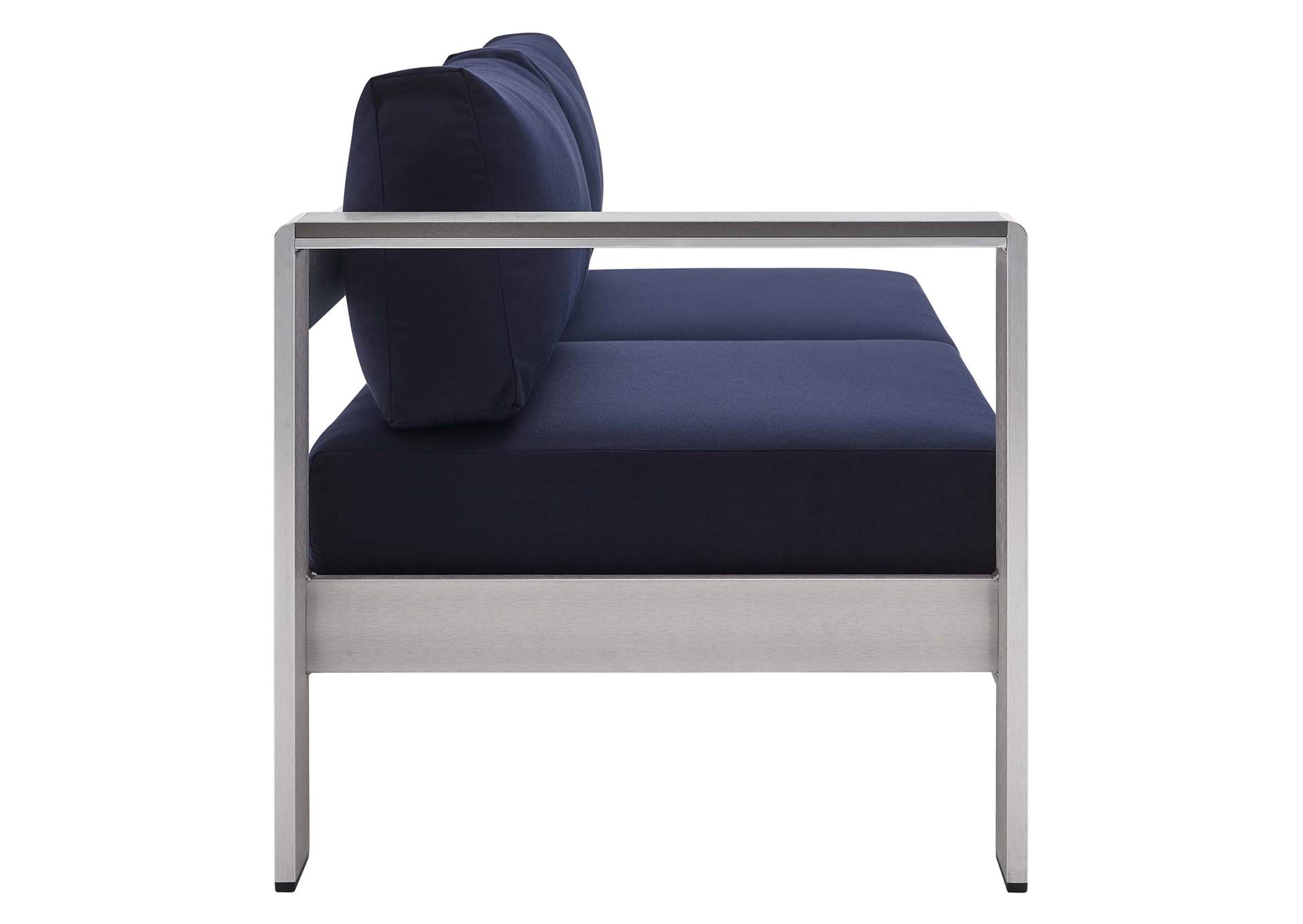 Silver Navy Shore Sunbrella,Modway