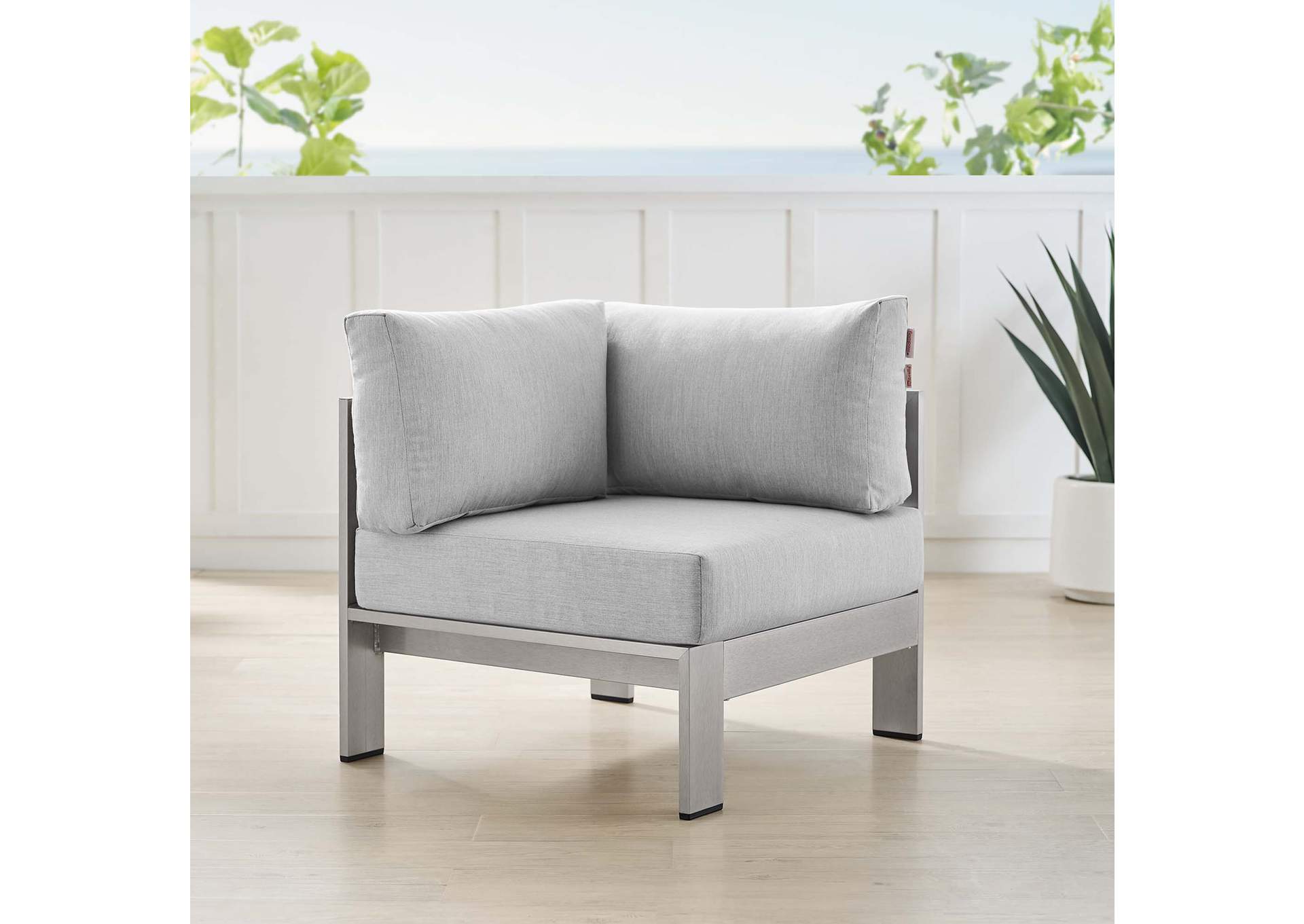 Silver Gray Shore Sunbrella,Modway