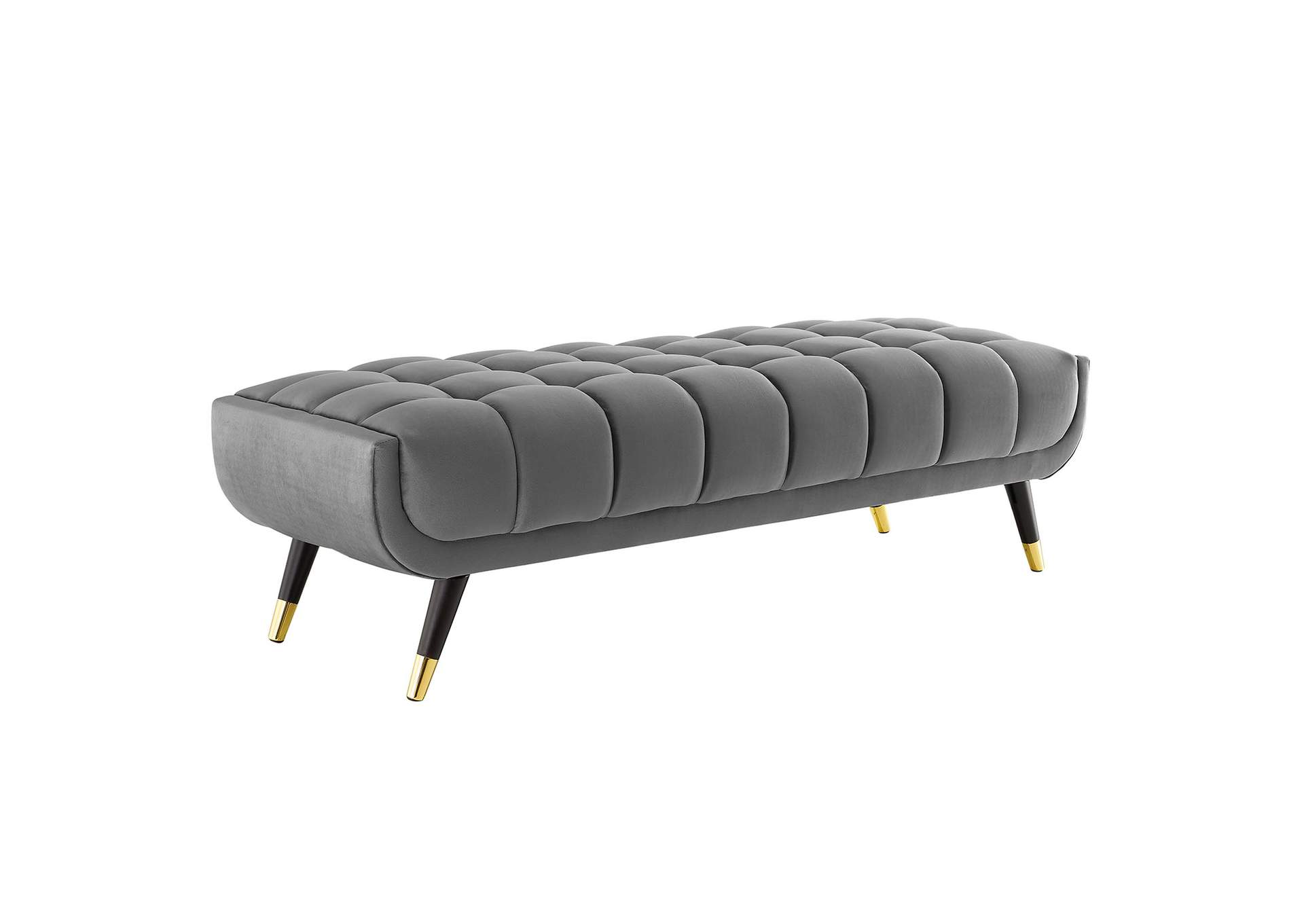 Gray Adept 60" Performance Velvet Bench,Modway