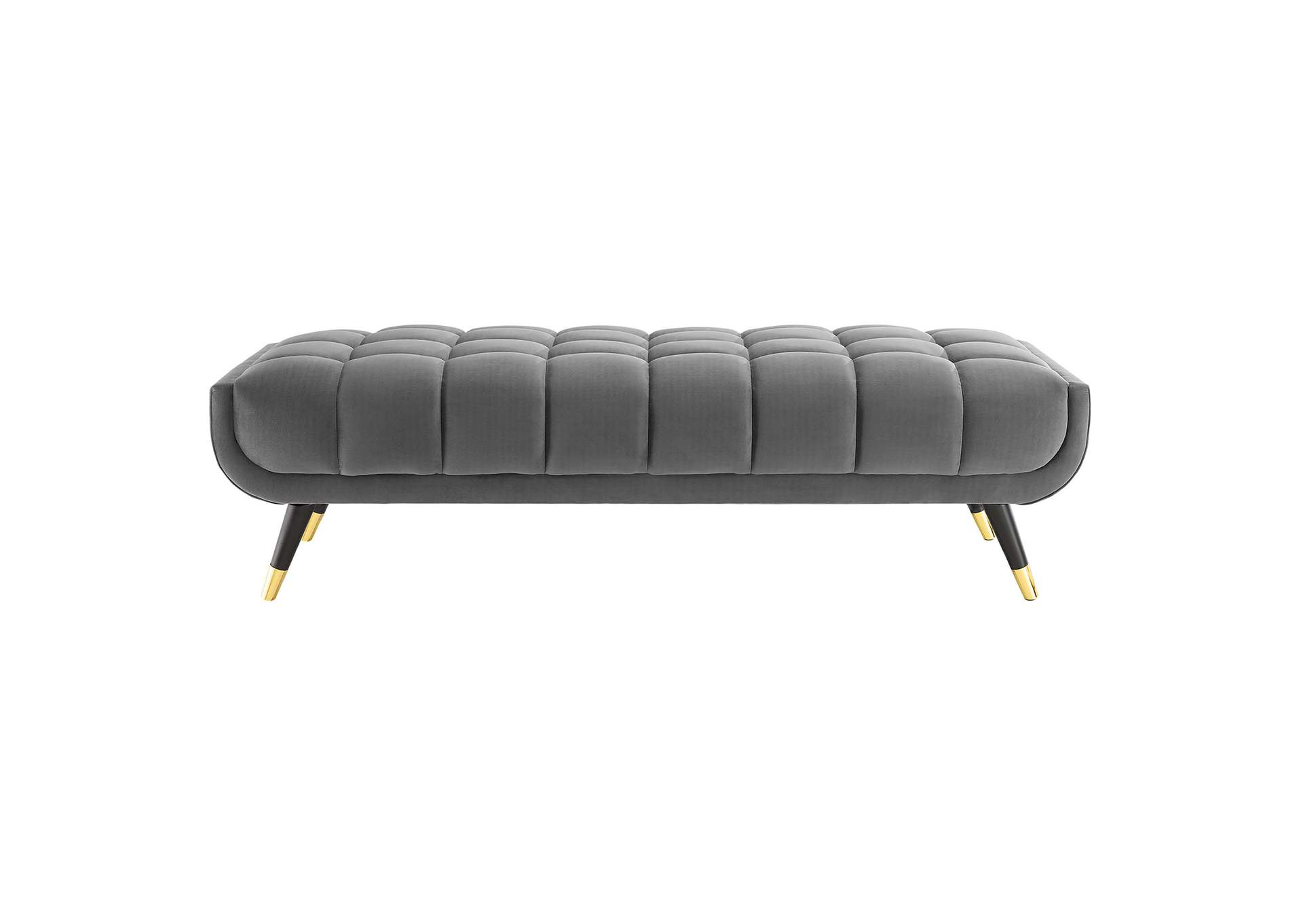 Gray Adept 60" Performance Velvet Bench,Modway