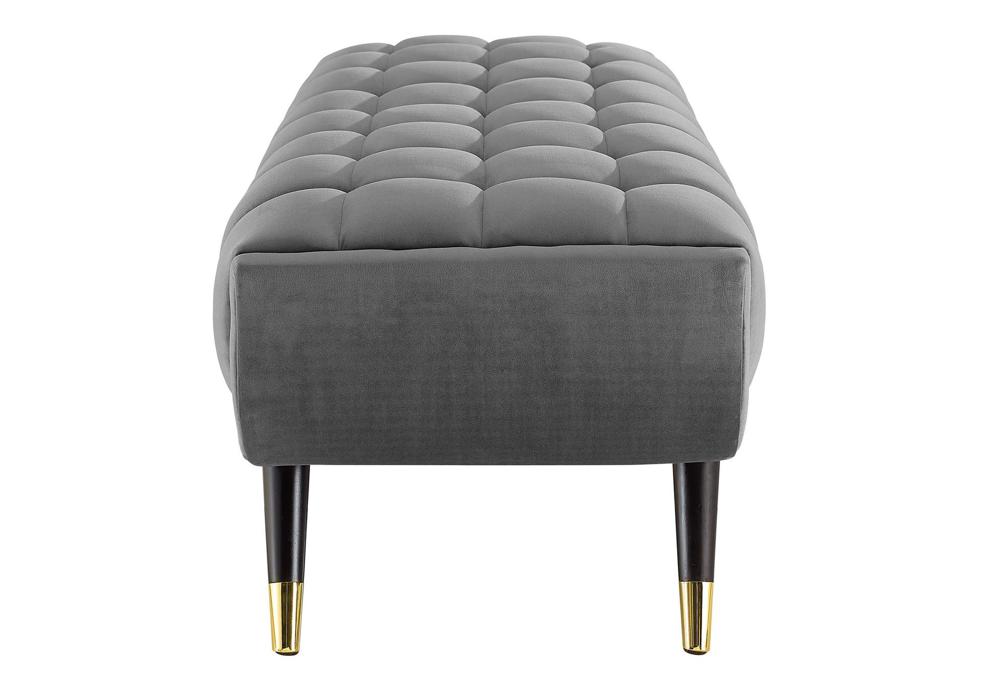 Gray Adept 60" Performance Velvet Bench,Modway