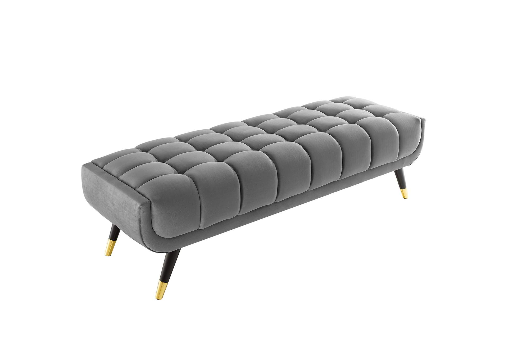 Gray Adept 60" Performance Velvet Bench,Modway