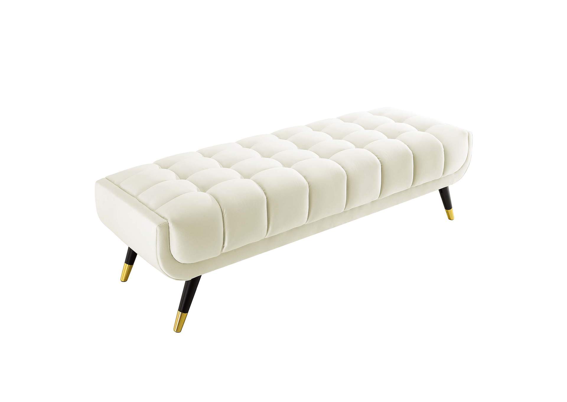 Ivory Adept 60" Performance Velvet Bench,Modway