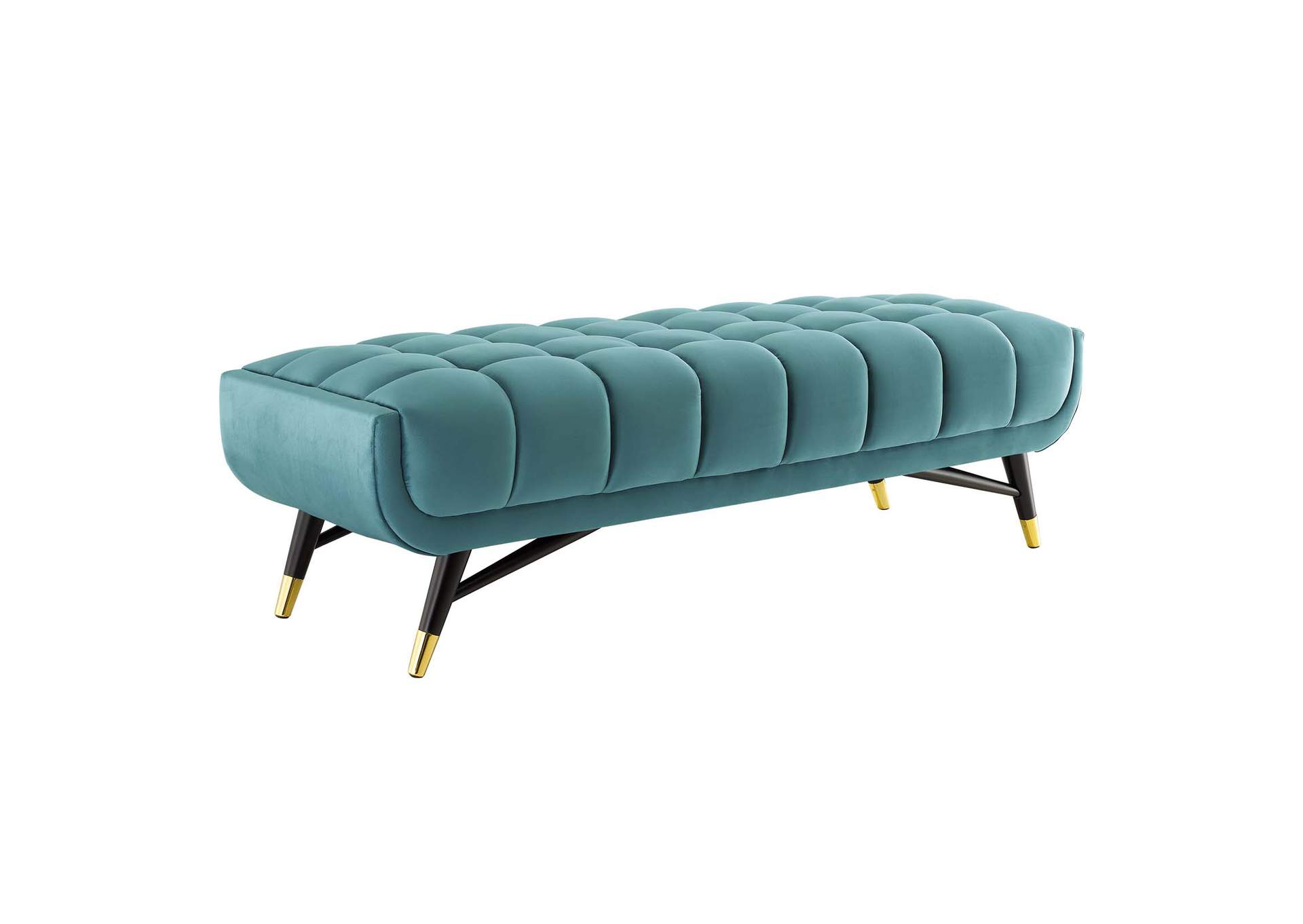 Sea Blue Adept 60" Performance Velvet Bench,Modway