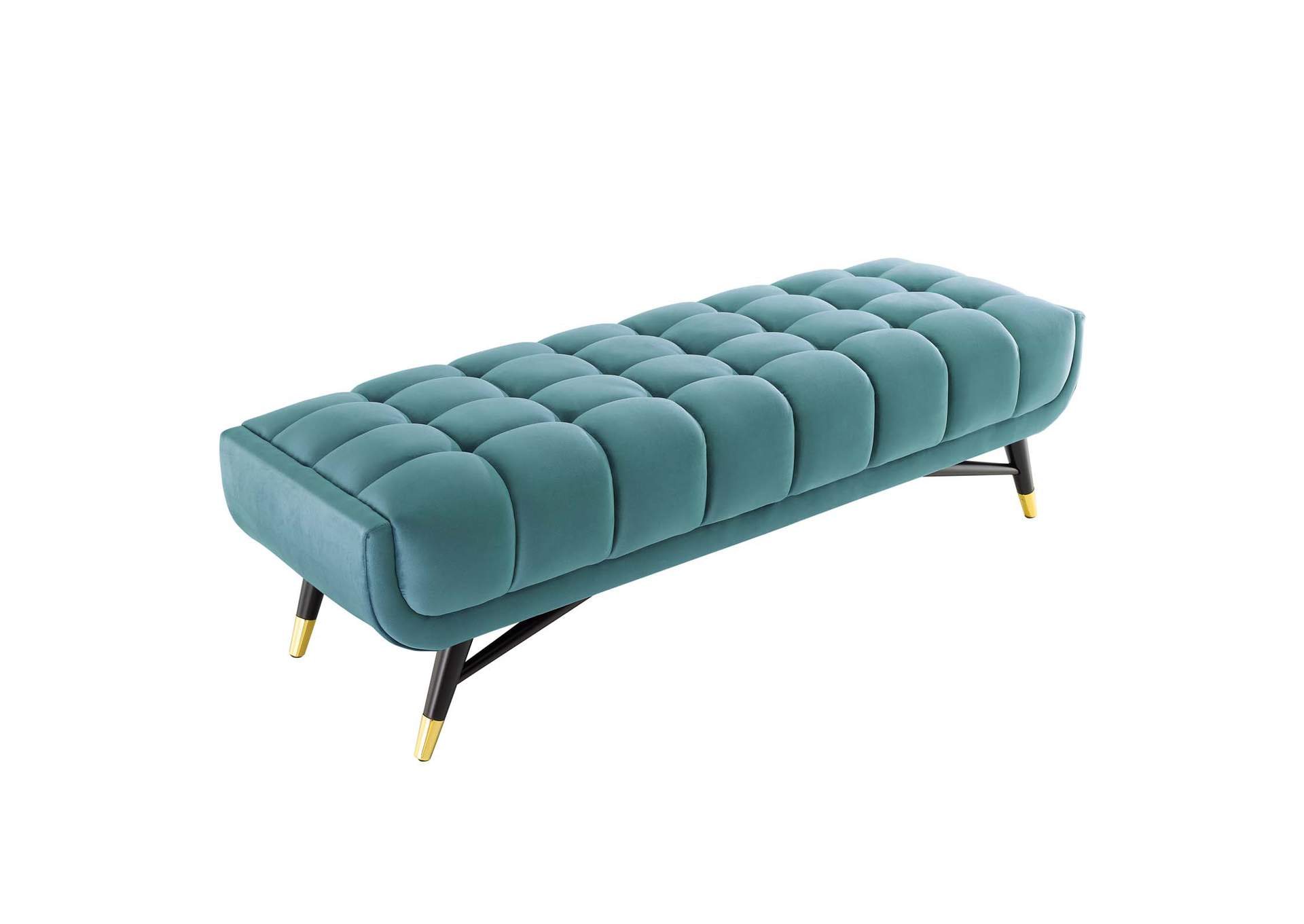 Sea Blue Adept 60" Performance Velvet Bench,Modway