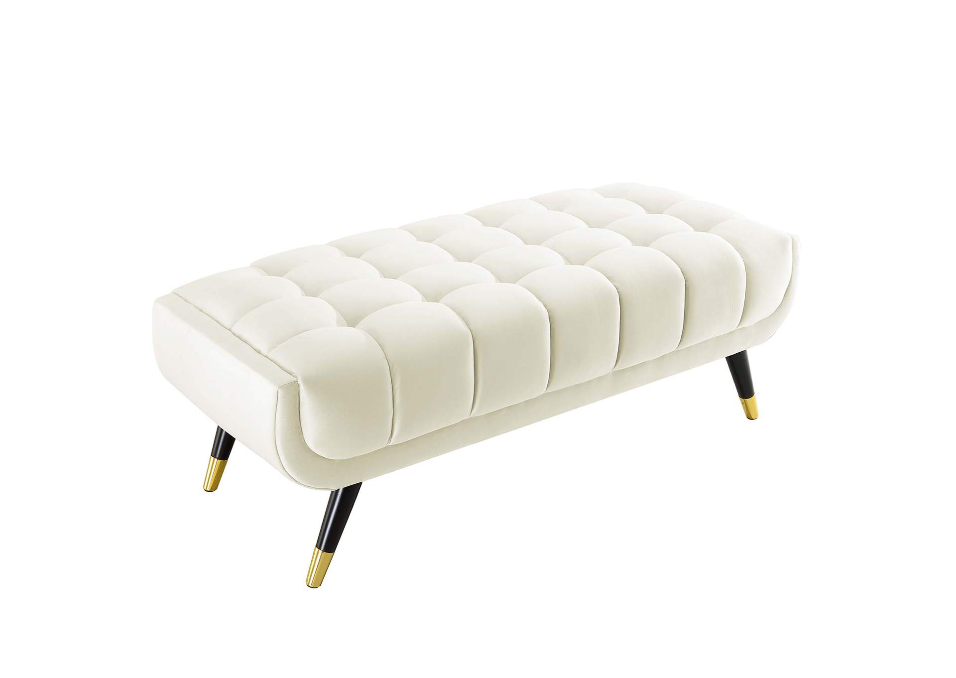 Ivory Adept 47.5" Performance Velvet Bench,Modway