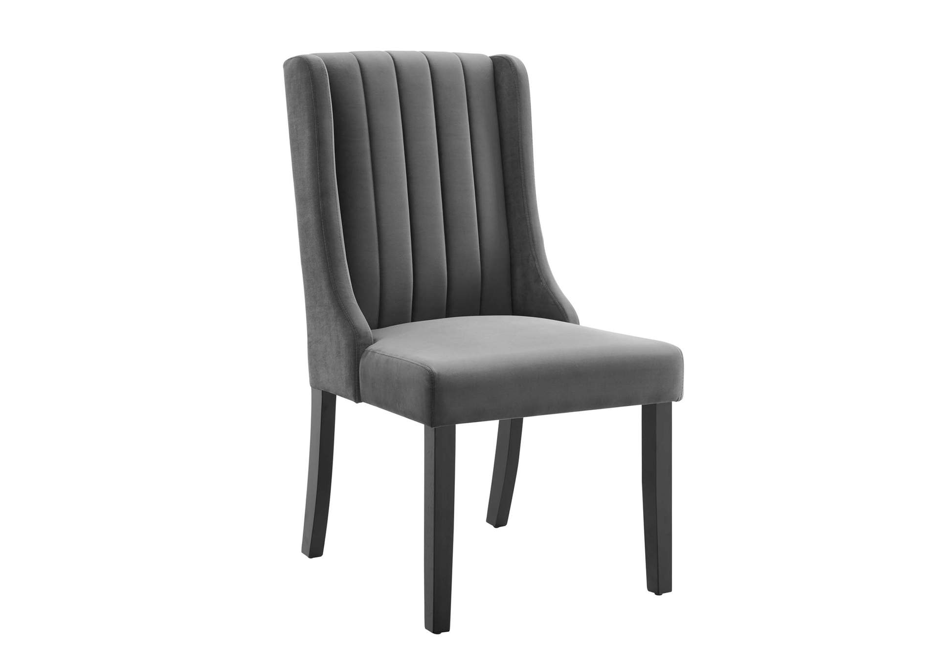 Gray Renew Parsons Performance Velvet Dining Side Chairs - [Set of 2],Modway