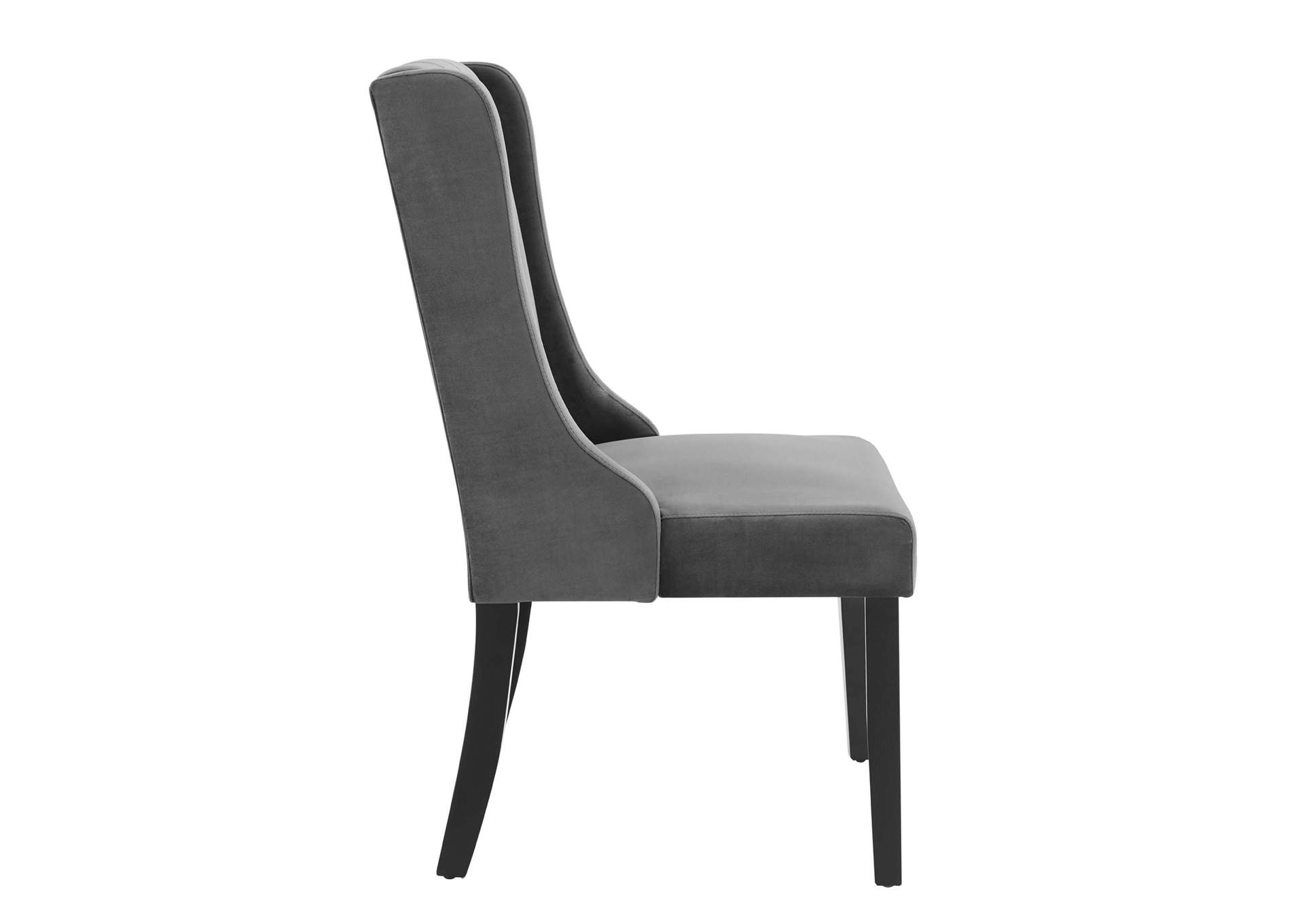 Gray Renew Parsons Performance Velvet Dining Side Chairs - [Set of 2],Modway