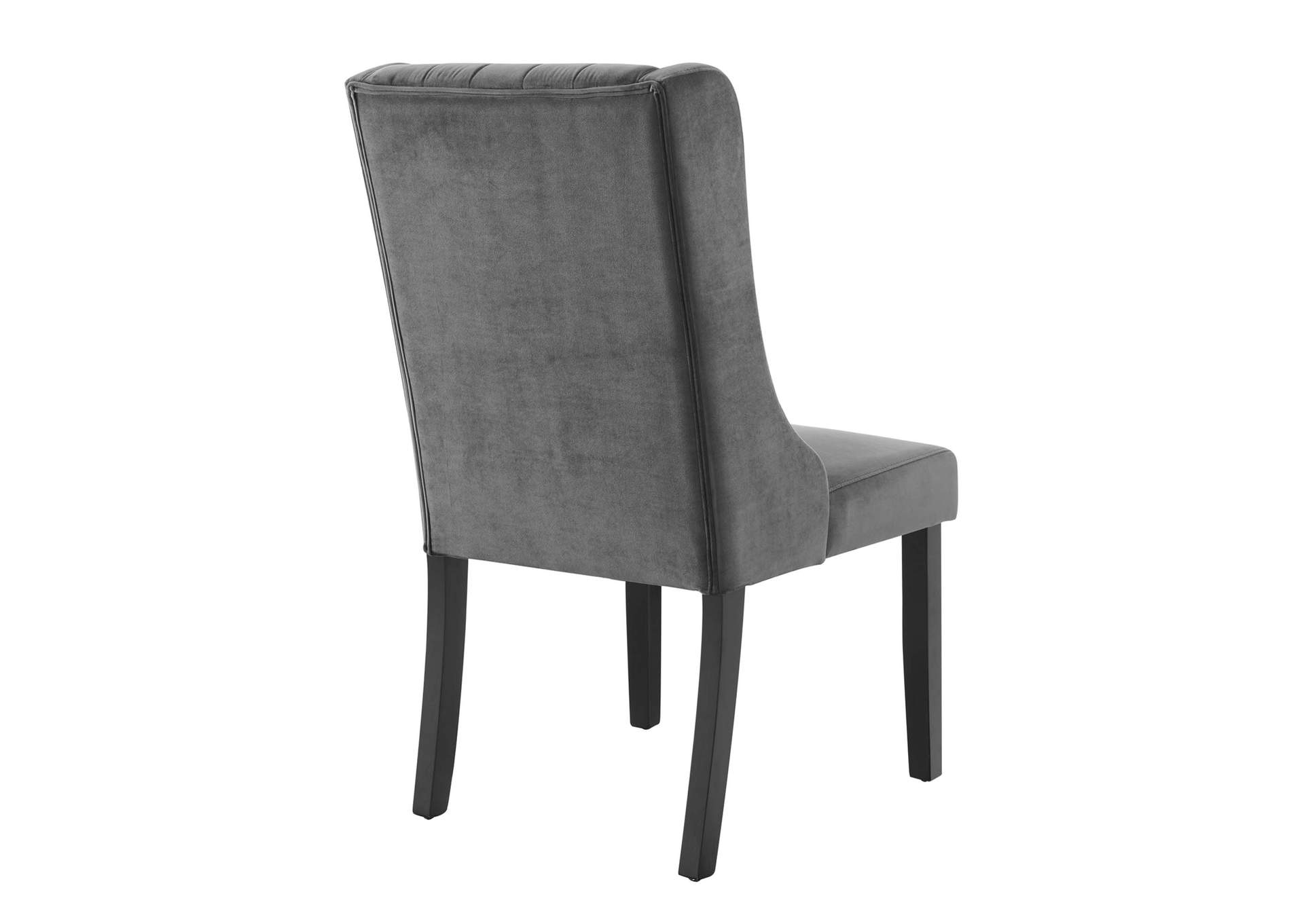 Gray Renew Parsons Performance Velvet Dining Side Chairs - [Set of 2],Modway