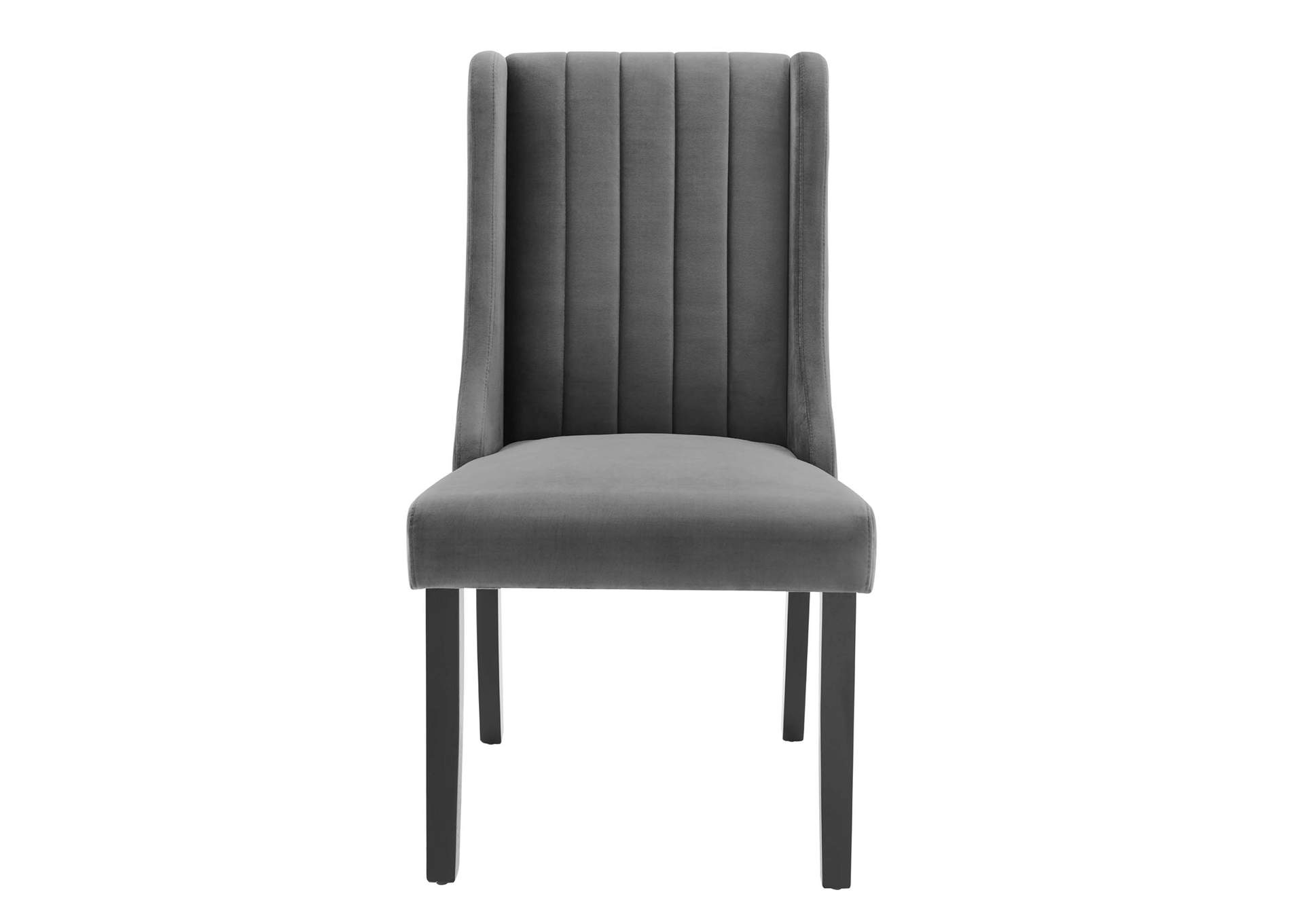 Gray Renew Parsons Performance Velvet Dining Side Chairs - [Set of 2],Modway