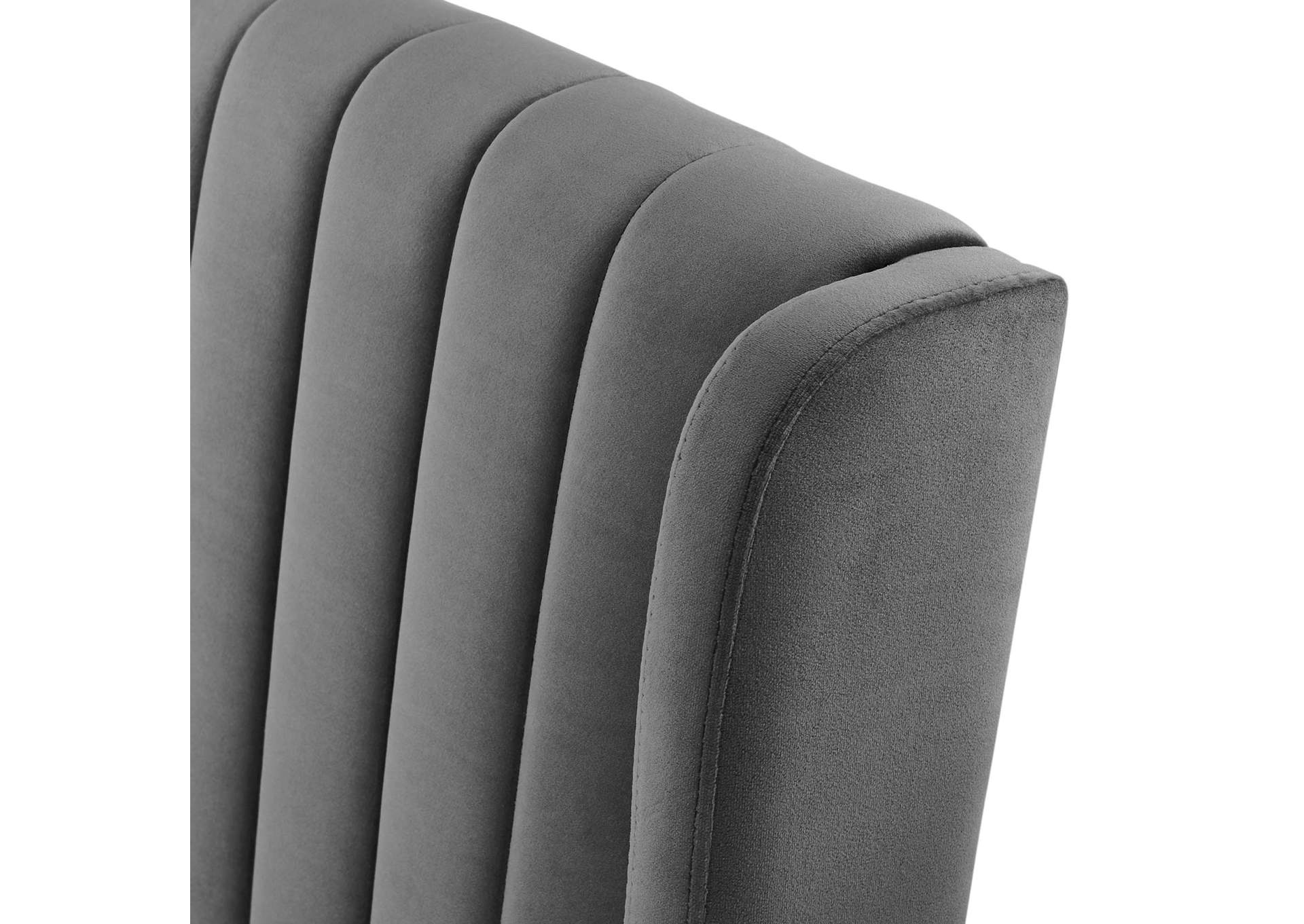 Gray Renew Parsons Performance Velvet Dining Side Chairs - [Set of 2],Modway