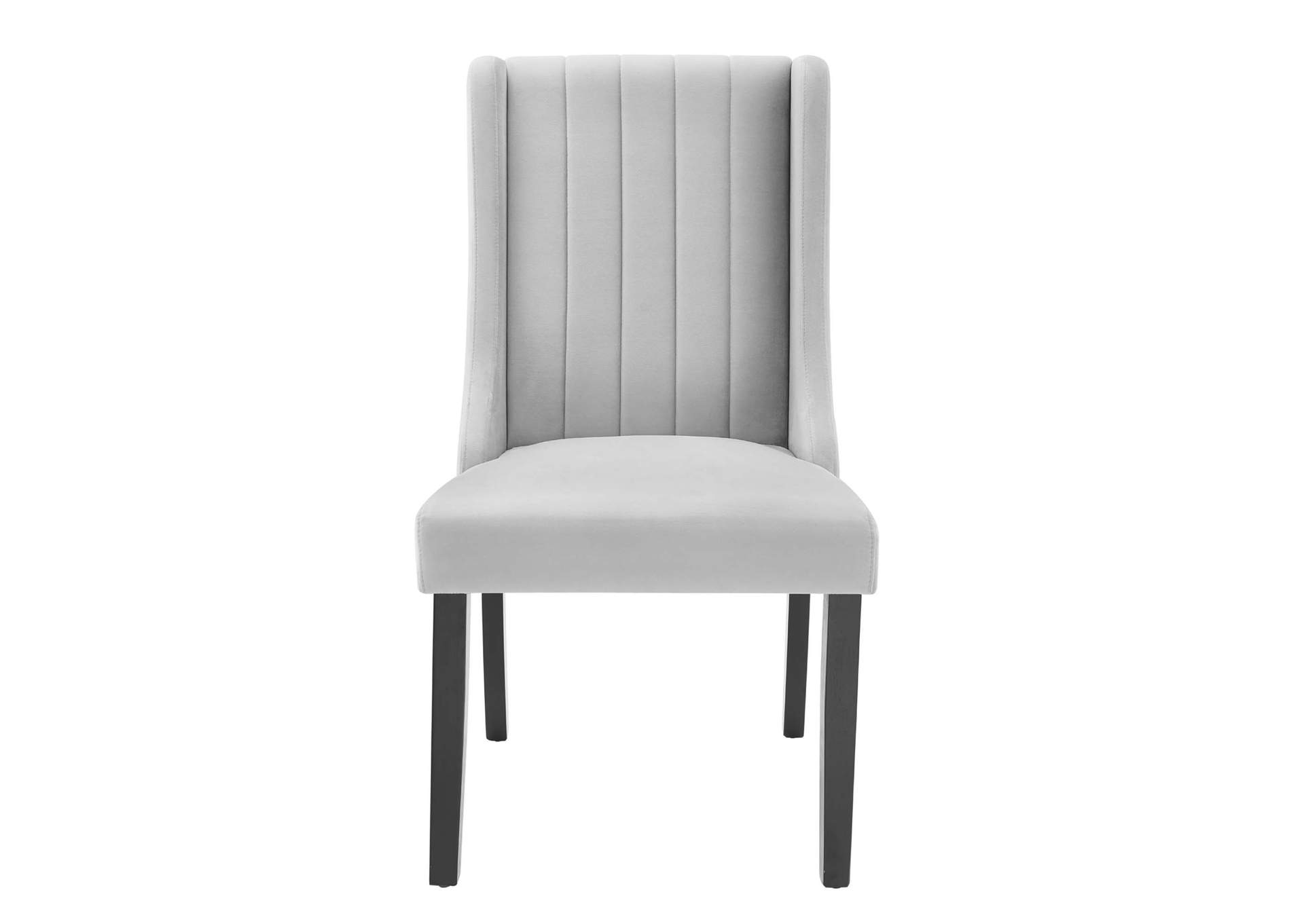 Light Gray Renew Parsons Performance Velvet Dining Side Chairs - [Set of 2],Modway
