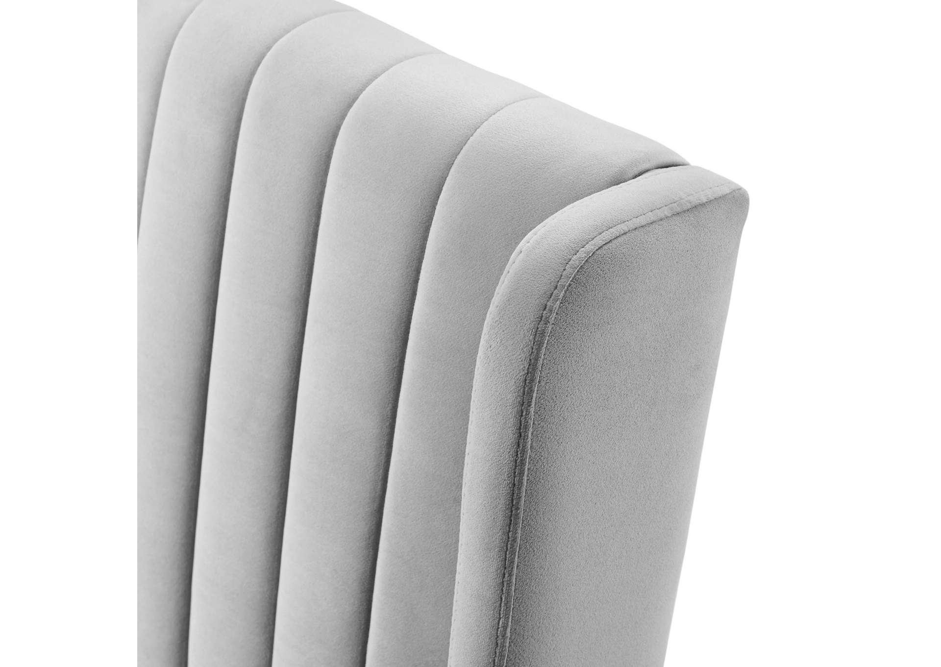 Light Gray Renew Parsons Performance Velvet Dining Side Chairs - [Set of 2],Modway