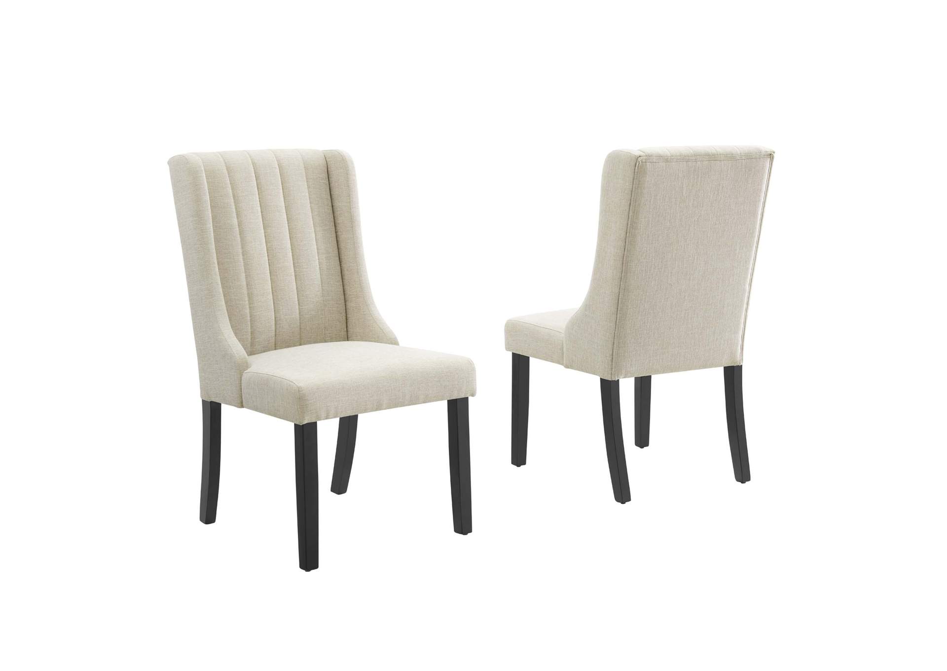 Beige Renew Parsons Fabric Dining Side Chairs - [Set of 2],Modway
