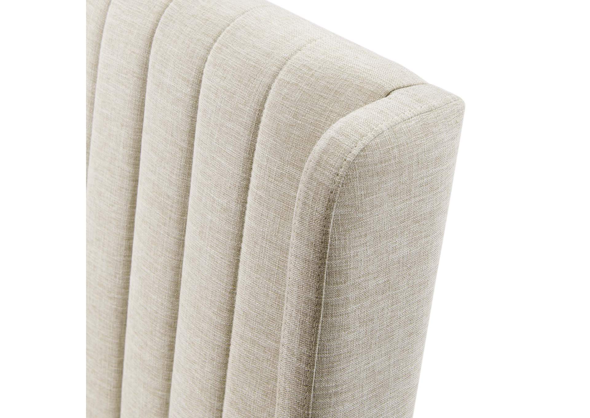 Beige Renew Parsons Fabric Dining Side Chairs - [Set of 2],Modway