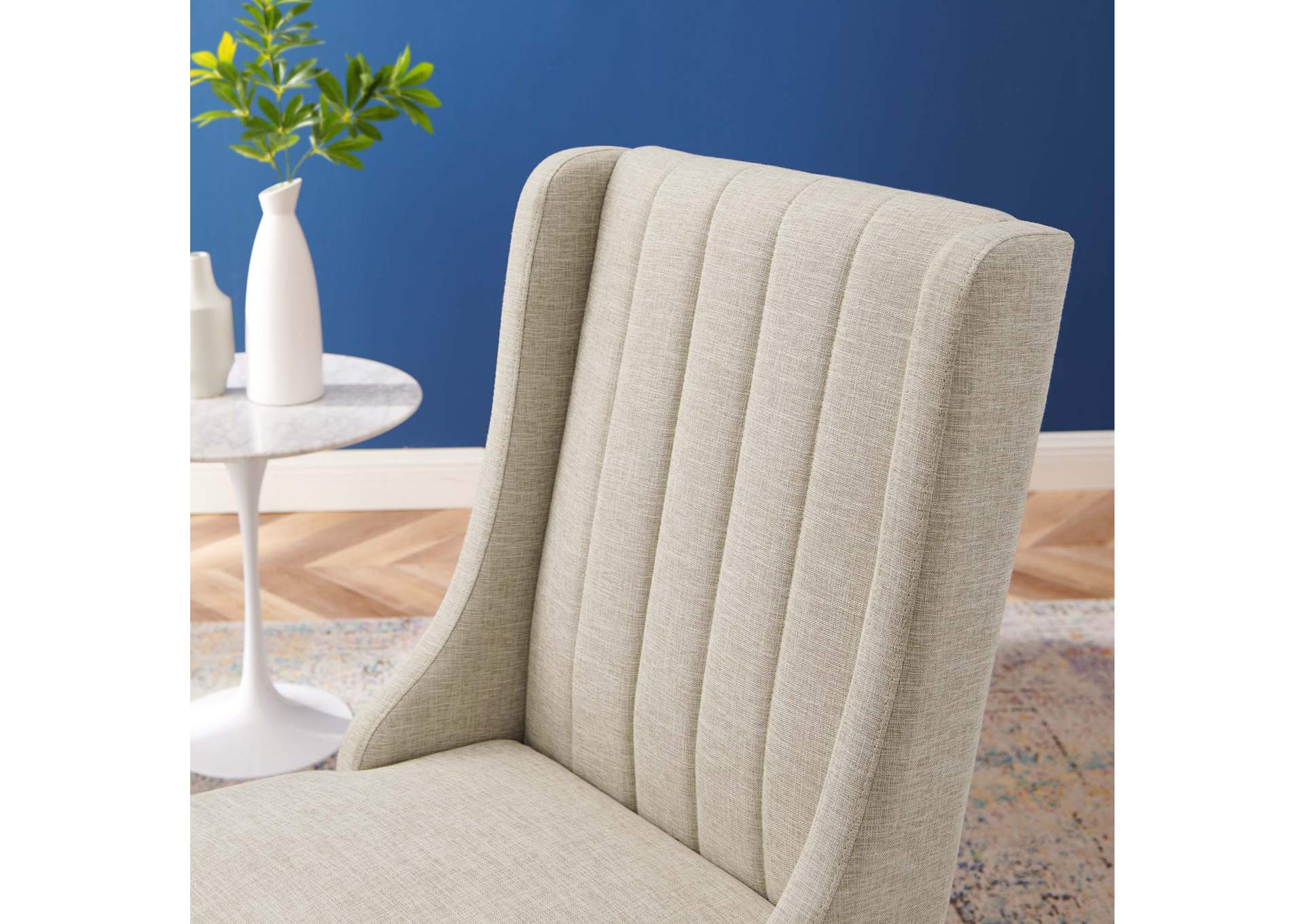 Beige Renew Parsons Fabric Dining Side Chairs - [Set of 2],Modway
