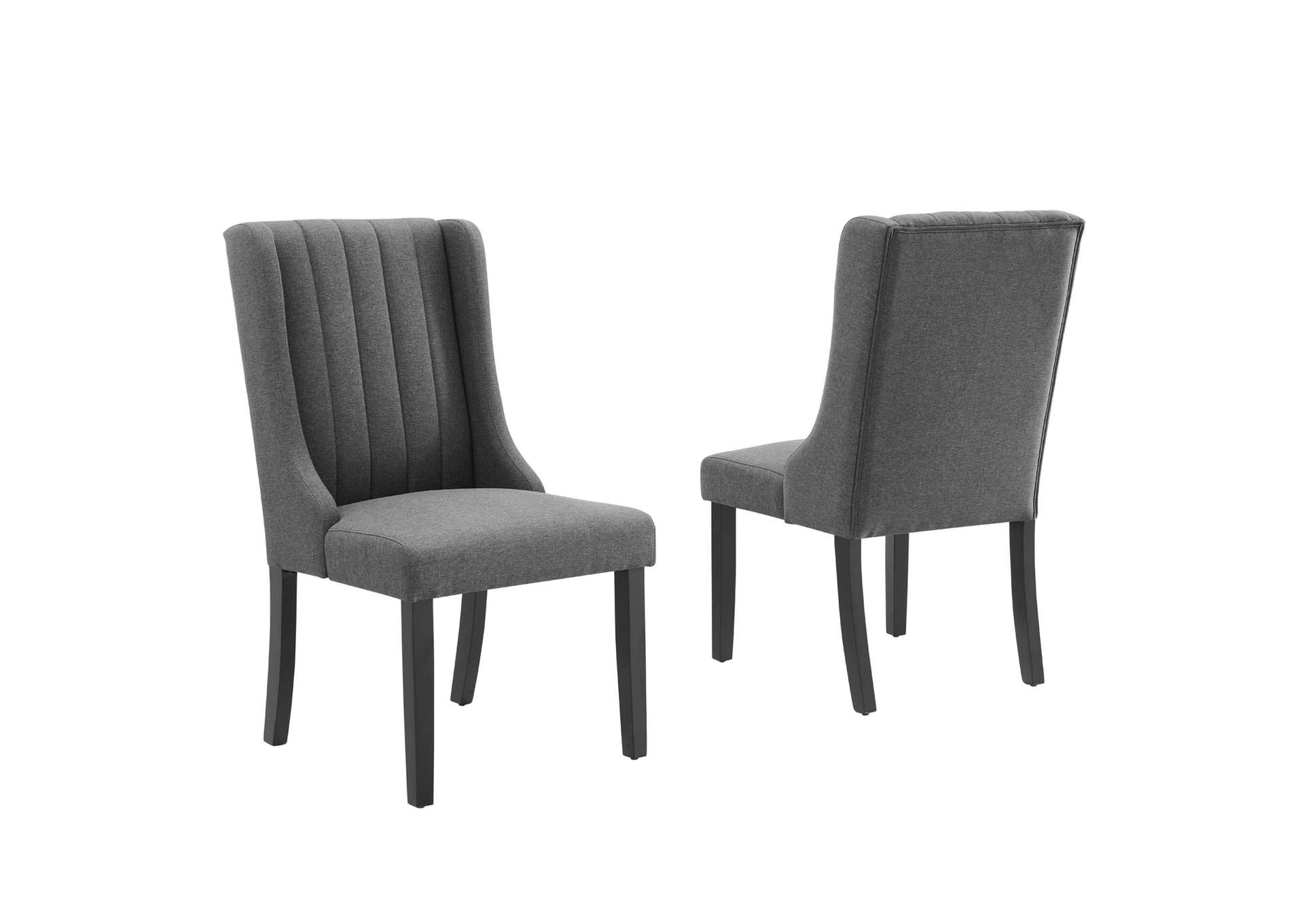 Gray Renew Parsons Fabric Dining Side Chairs - [Set of 2],Modway