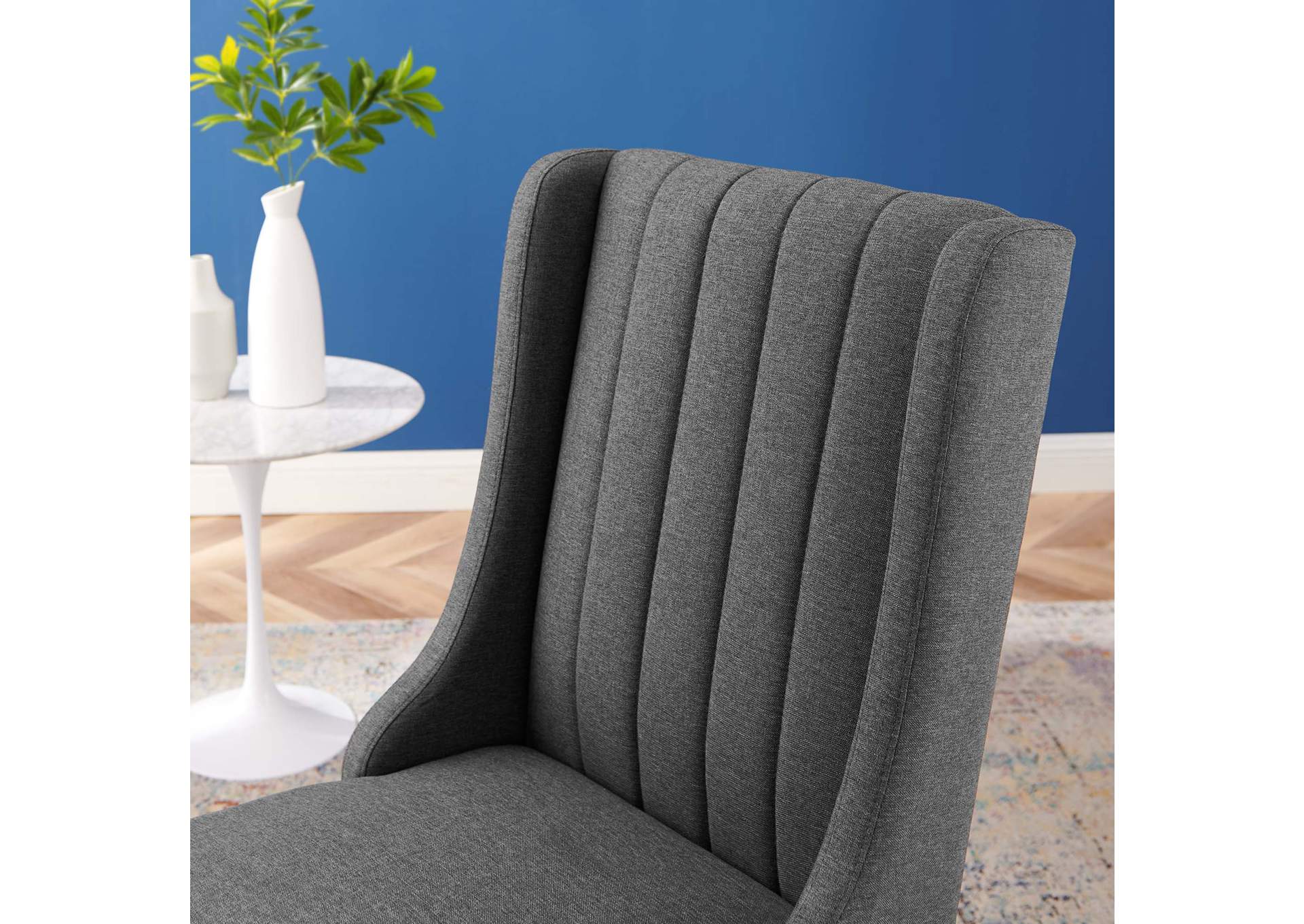 Gray Renew Parsons Fabric Dining Side Chairs - [Set of 2],Modway