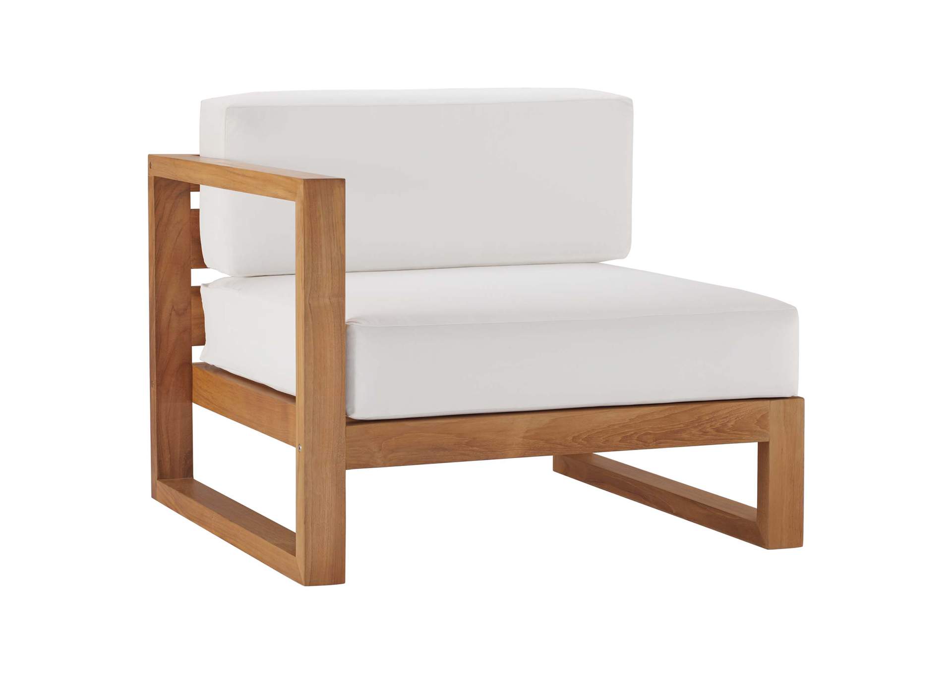 Natural White Upland Outdoor Patio Teak Wood 4-Piece Furniture Set,Modway