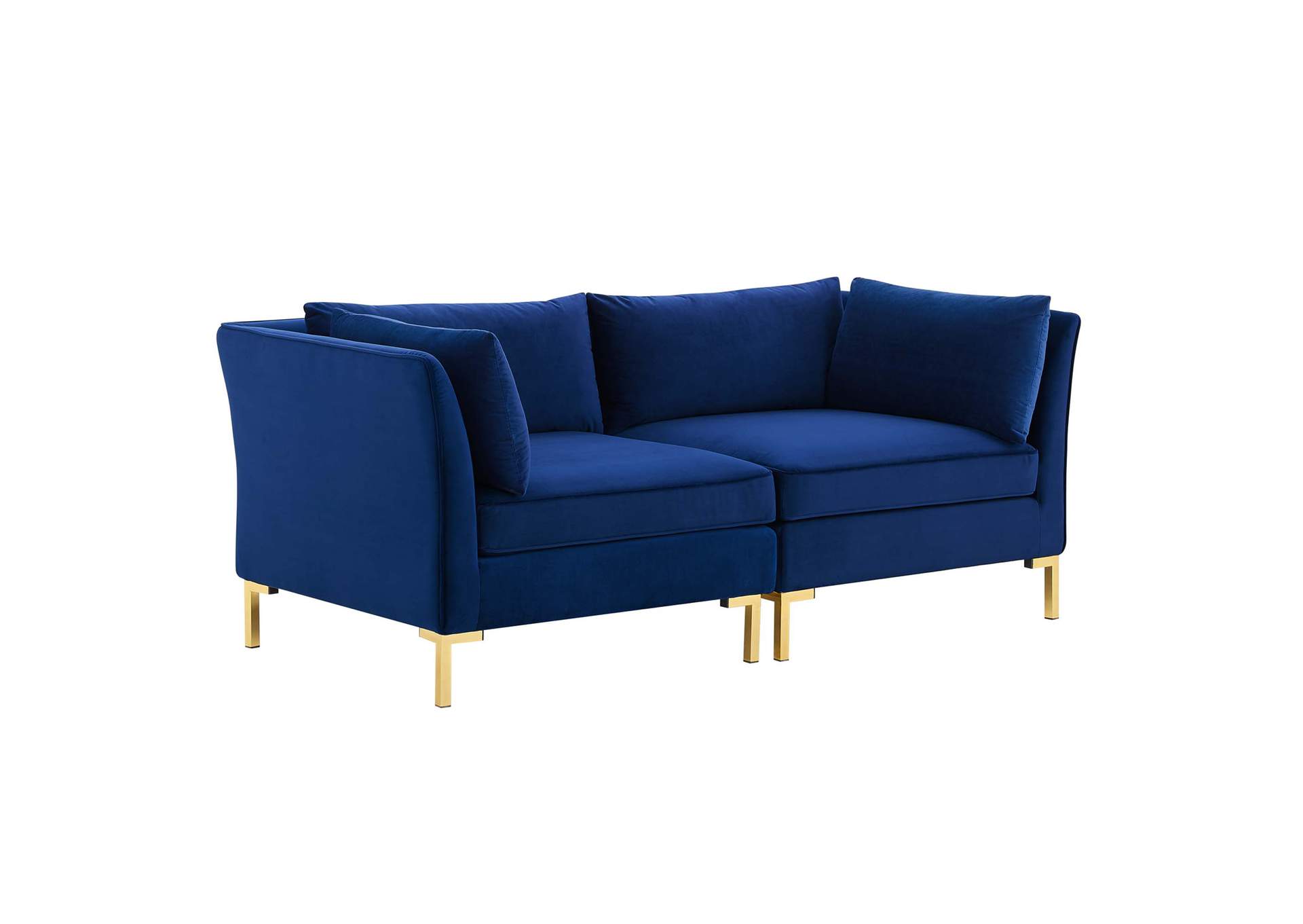 Navy Ardent Performance Velvet Loveseat,Modway