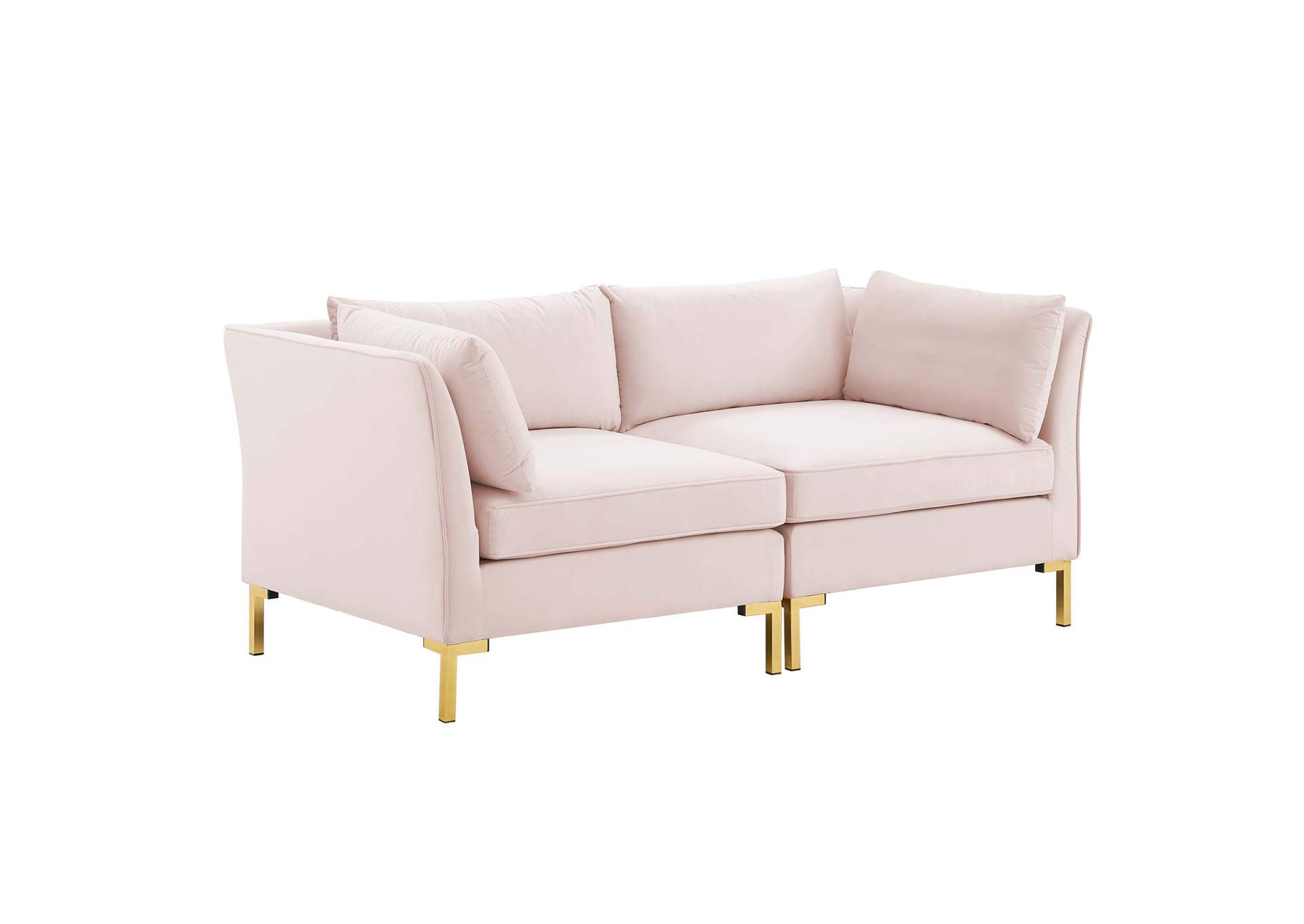 Pink Ardent Performance Velvet Loveseat,Modway