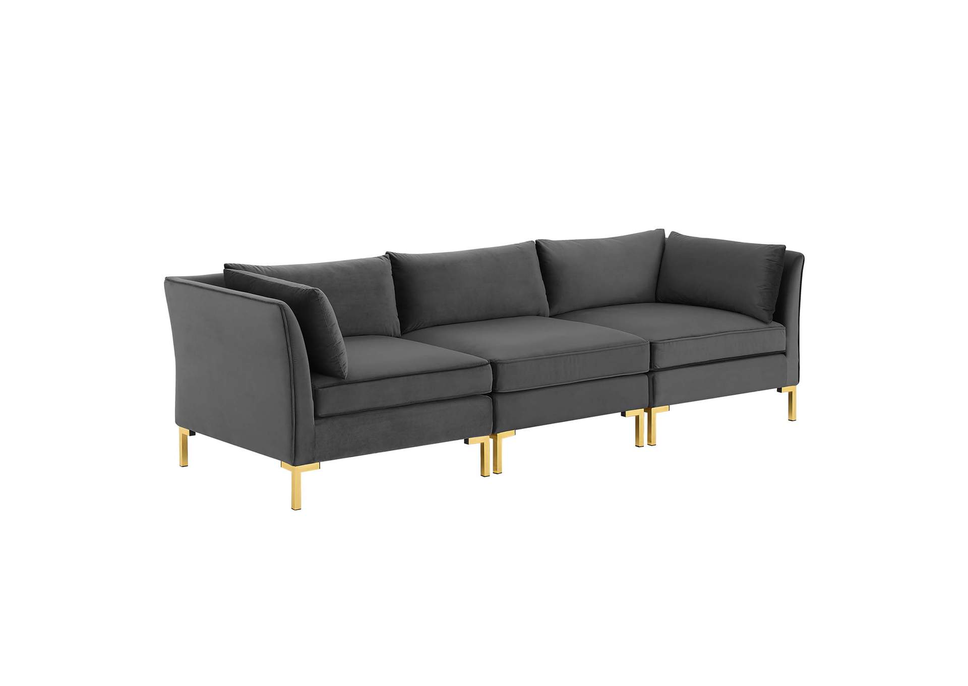 Gray Ardent Performance Velvet Sofa,Modway