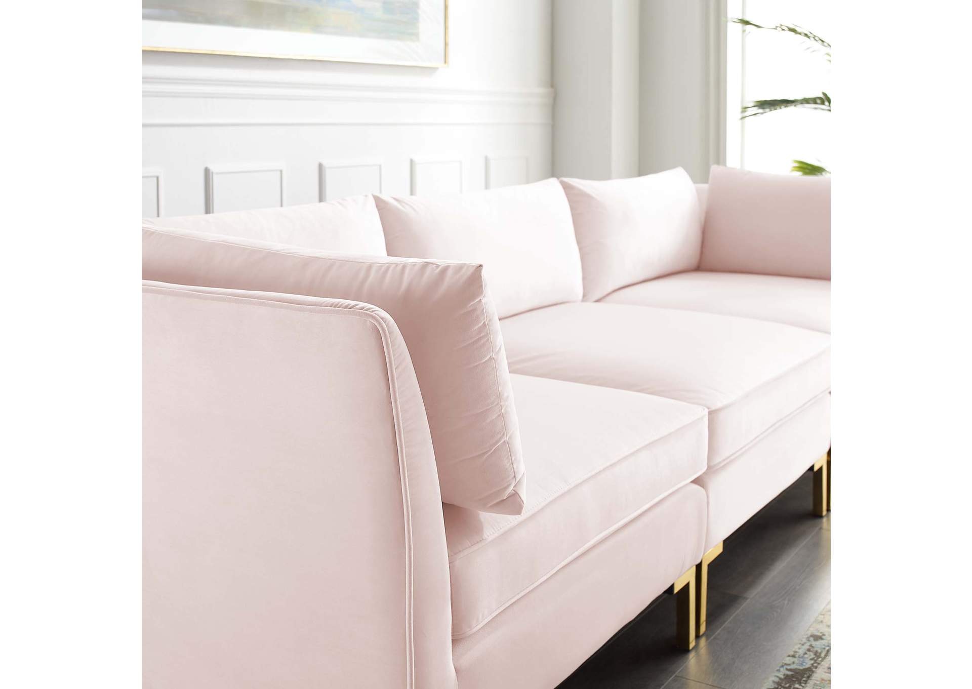 Pink Ardent Performance Velvet Sofa,Modway