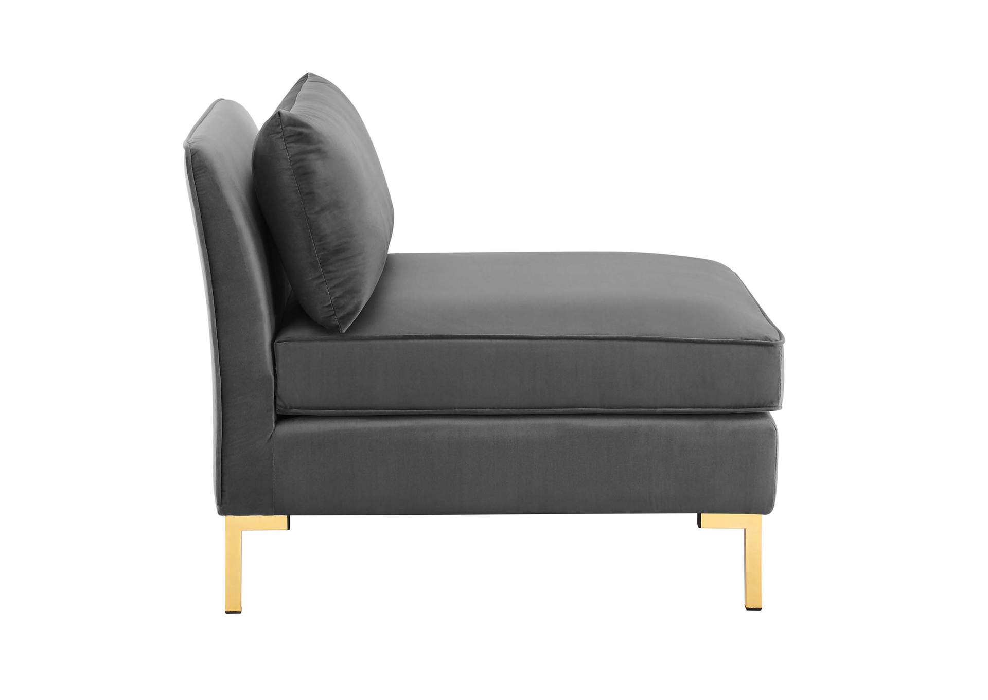 Gray Ardent 4-Seater Performance Velvet Sofa,Modway