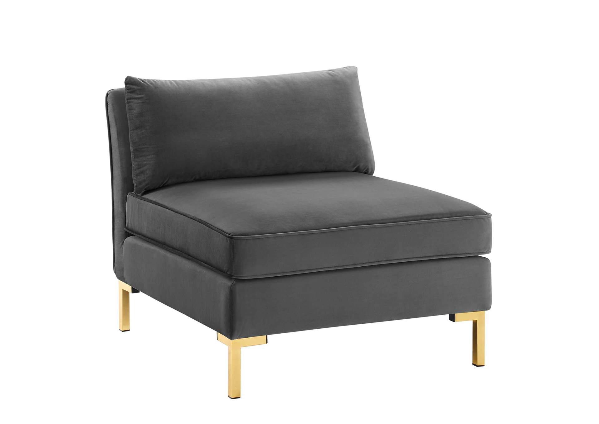 Gray Ardent 7-Piece Performance Velvet Sectional Sofa,Modway