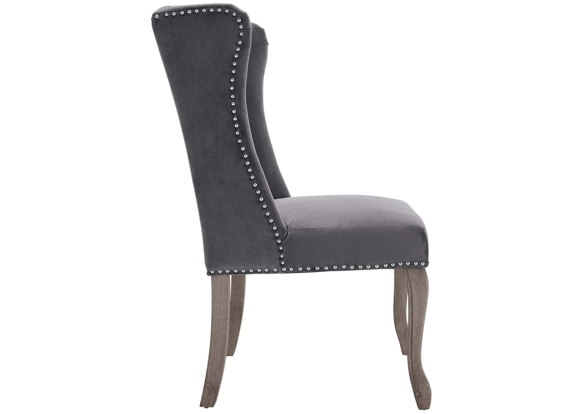 Gray Apprise Side Chair Performance Velvet [Set of 2],Modway