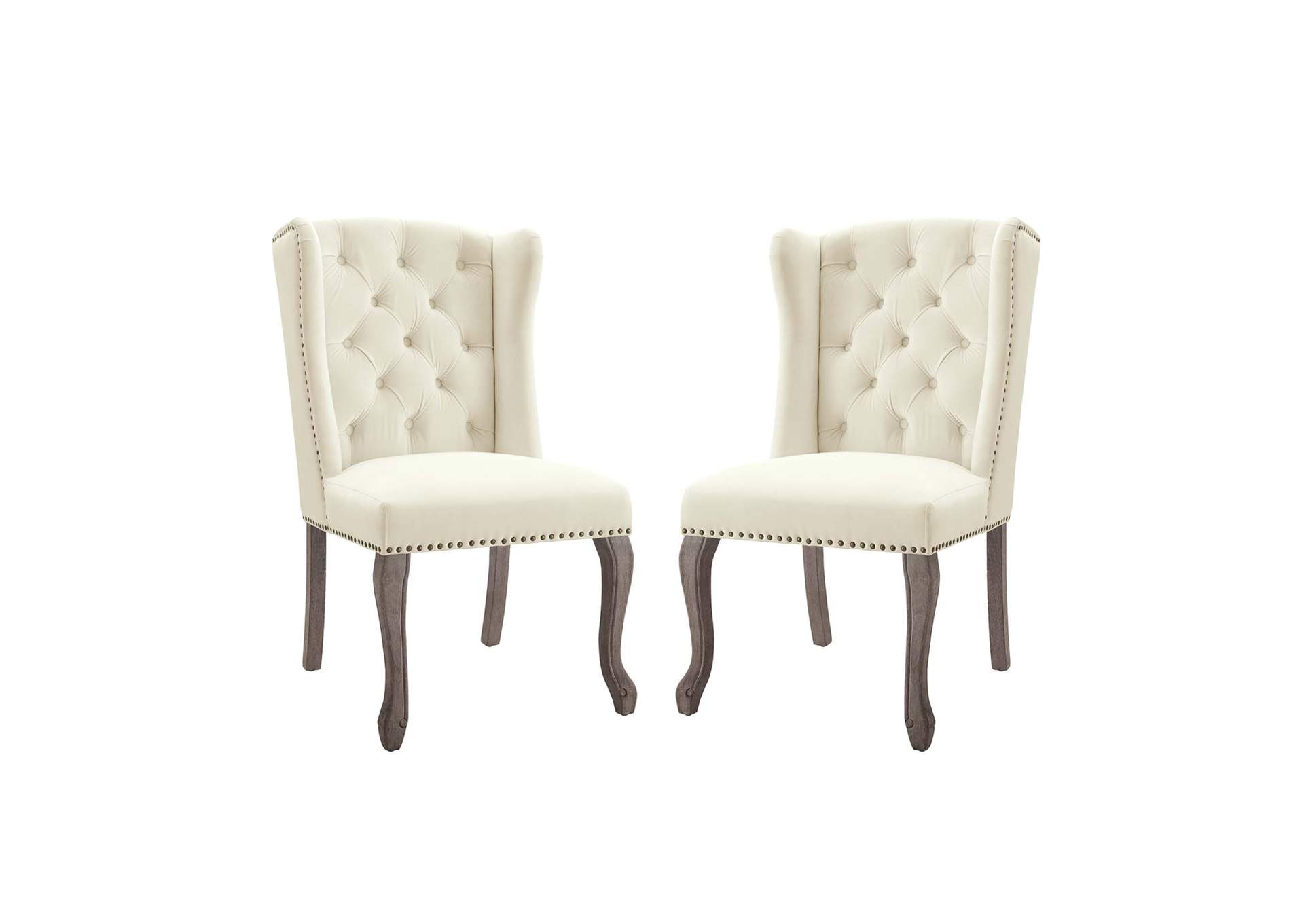 Ivory Apprise Side Chair Performance Velvet [Set of 2],Modway