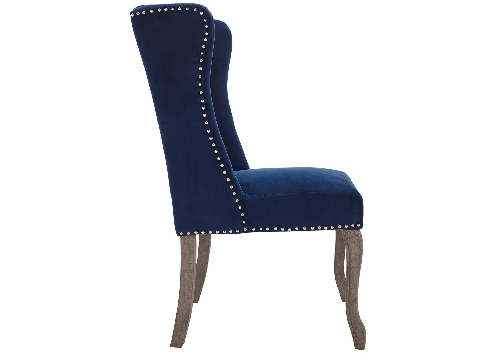 Navy Apprise Side Chair Performance Velvet [Set of 2],Modway