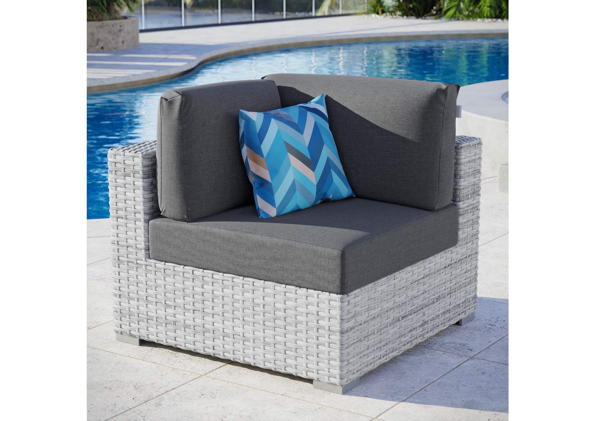 Convene Outdoor Patio Corner Chair,Modway