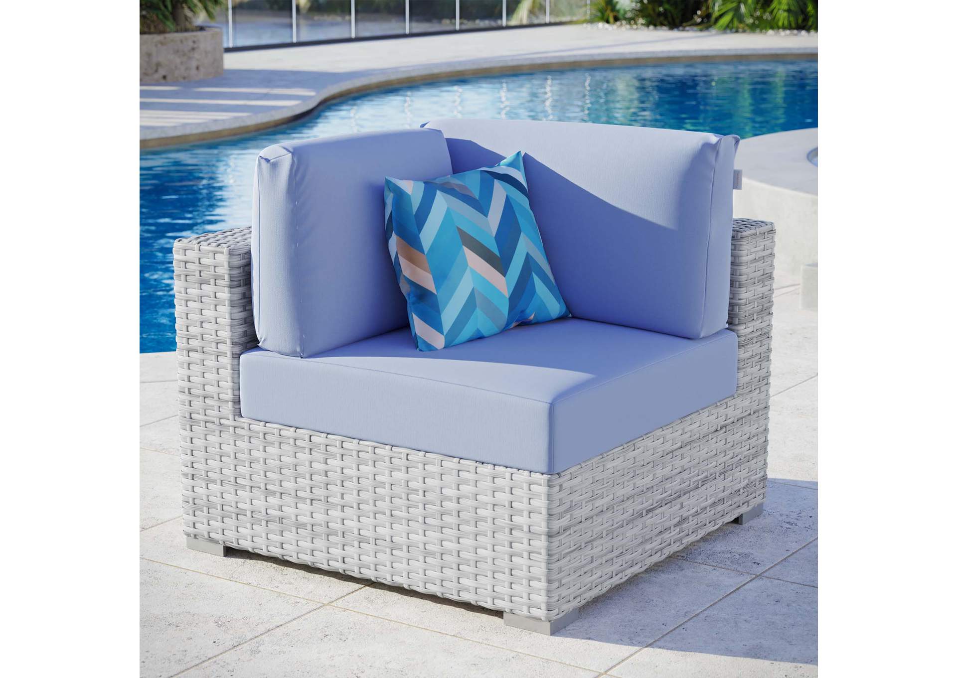 Convene Outdoor Patio Corner Chair,Modway