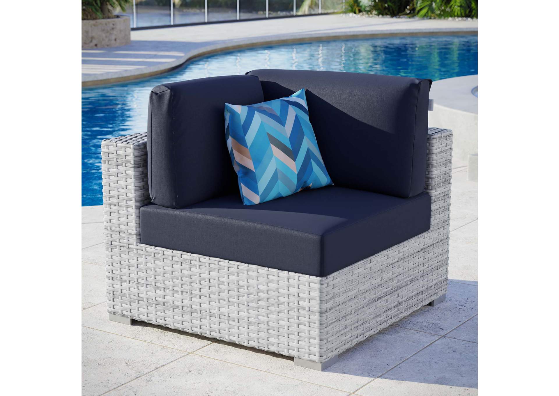 Convene Outdoor Patio Corner Chair,Modway