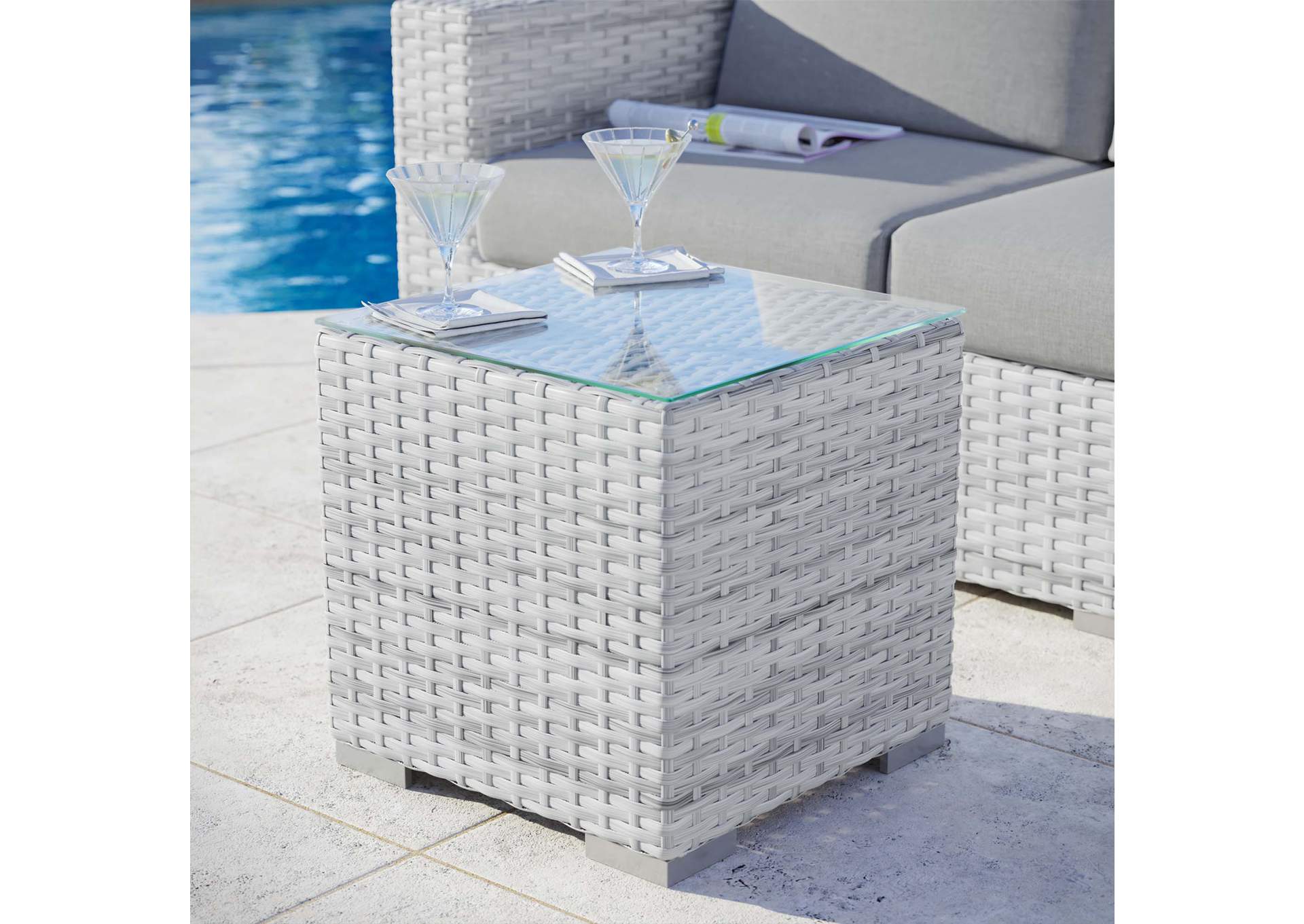 Convene Outdoor Patio Side Table,Modway