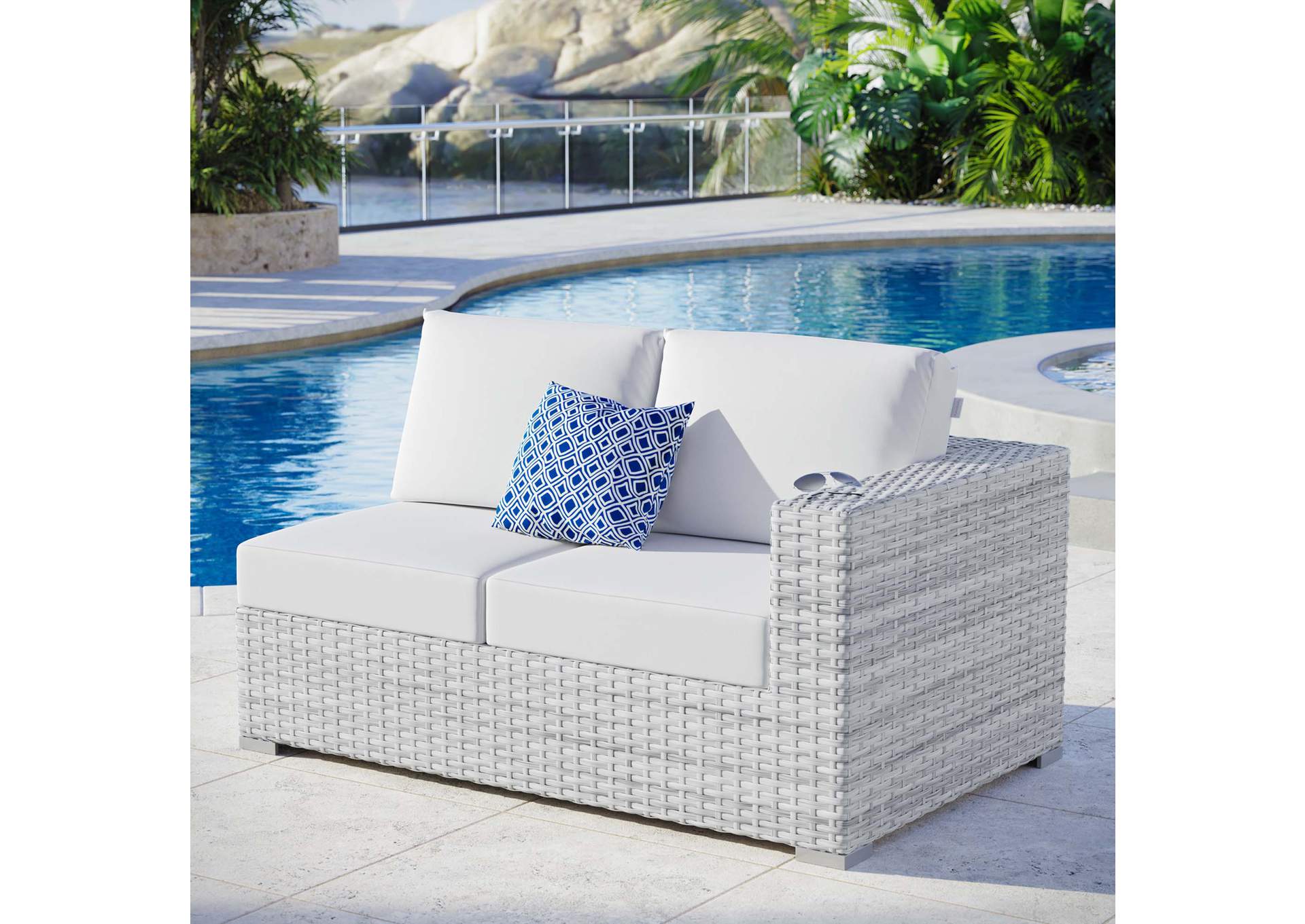 Convene Outdoor Patio Right-Arm Loveseat,Modway