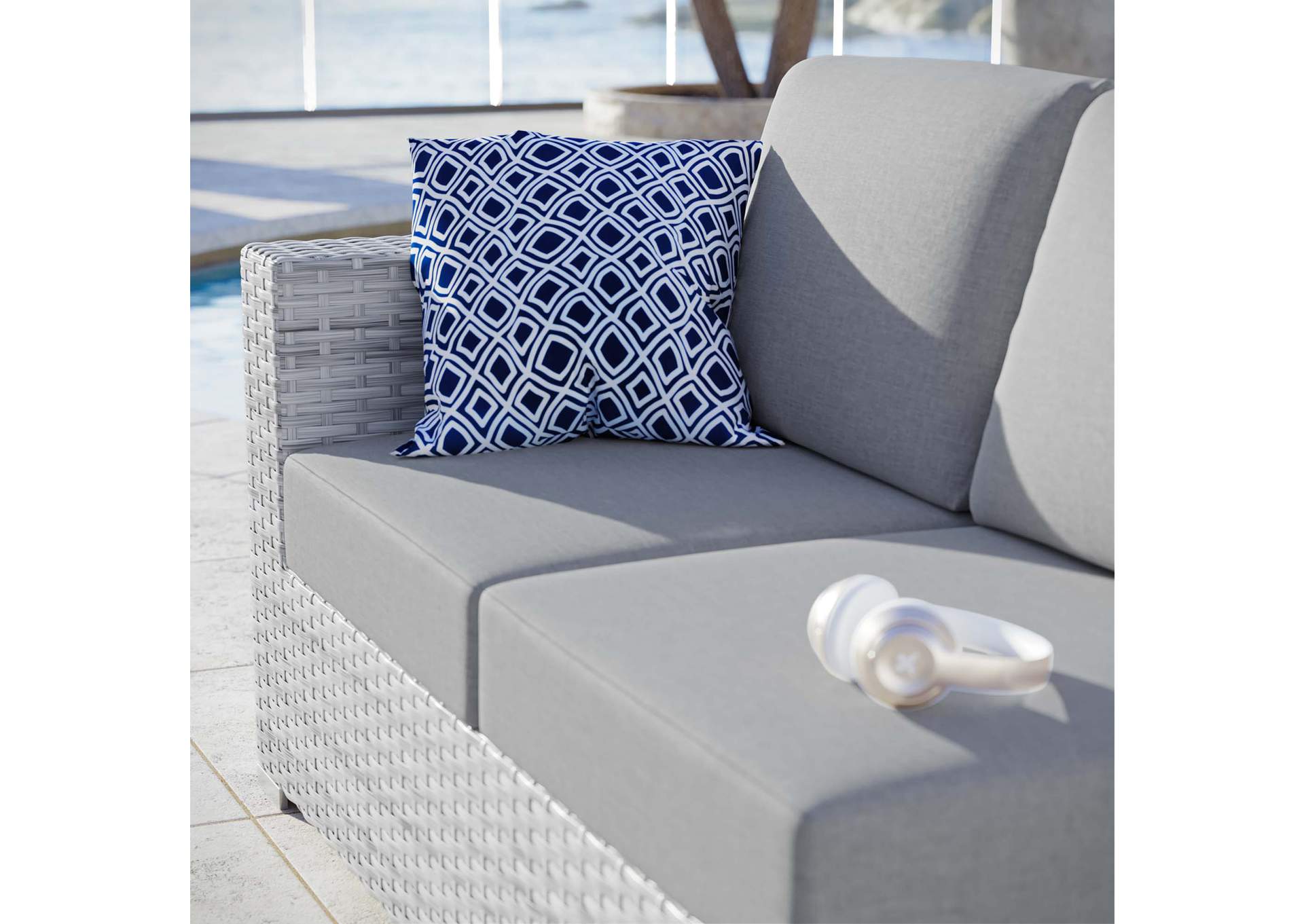 Convene Outdoor Patio Left-Arm Loveseat,Modway