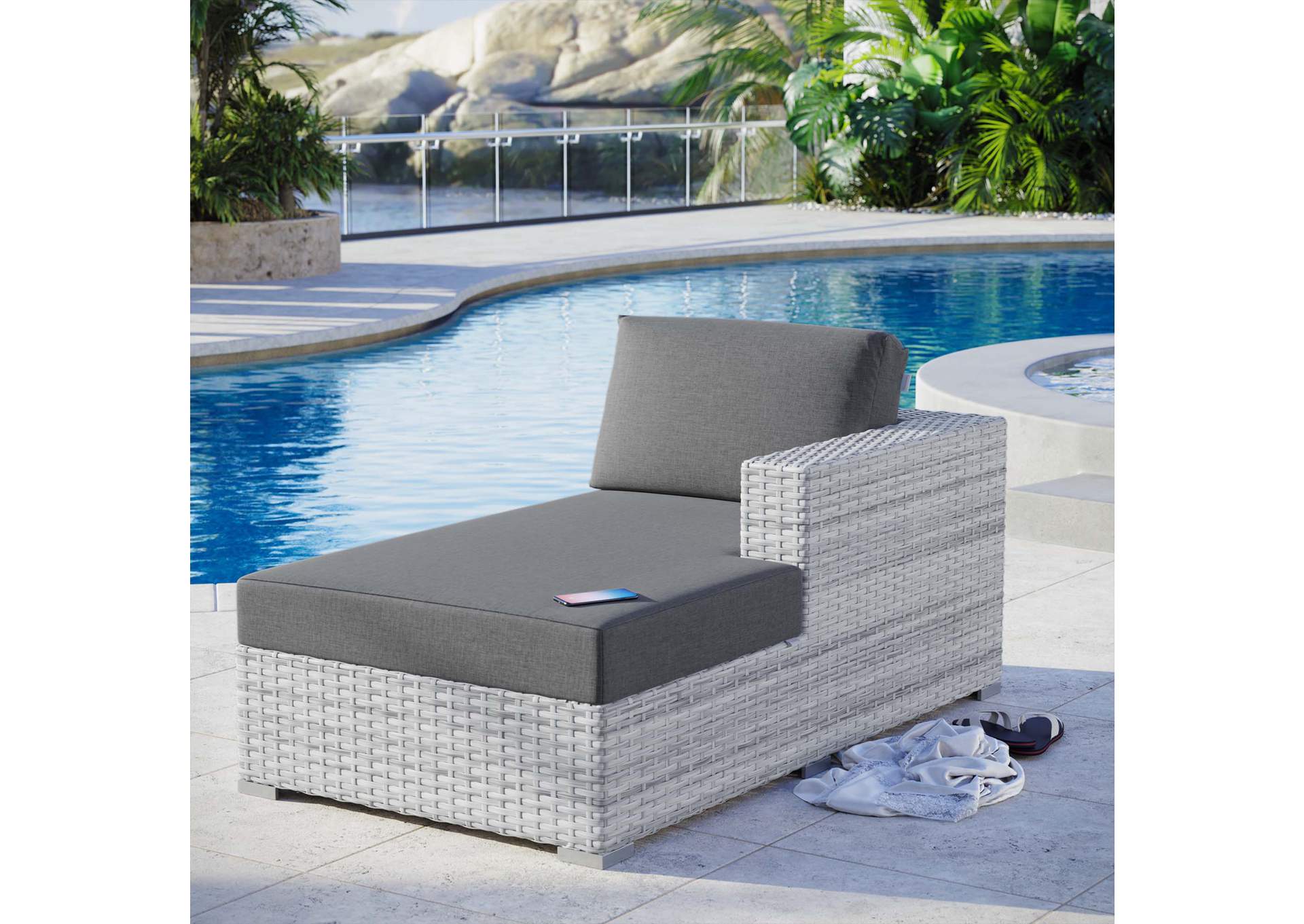 Convene Outdoor Patio Right Chaise,Modway