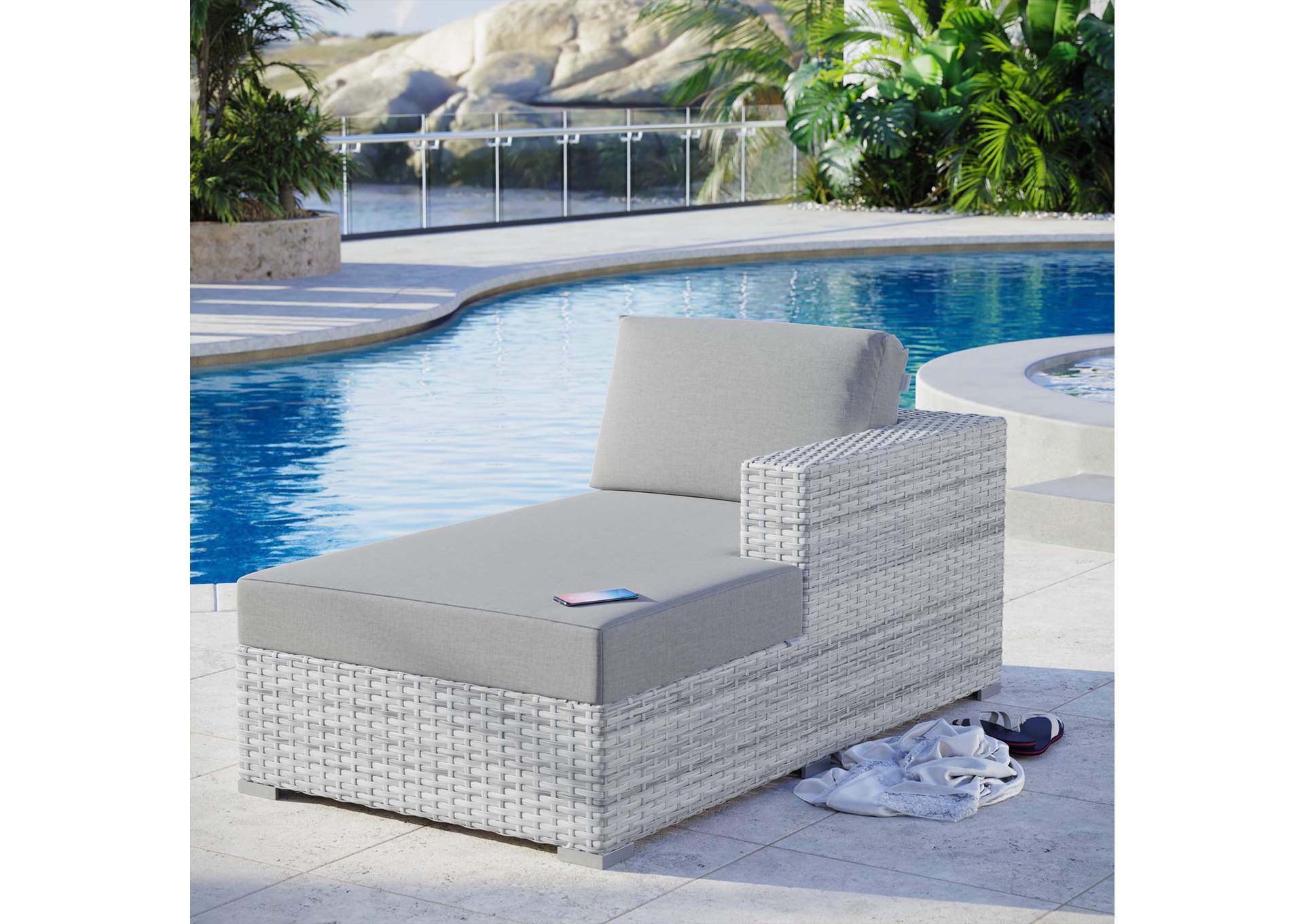 Convene Outdoor Patio Right Chaise,Modway