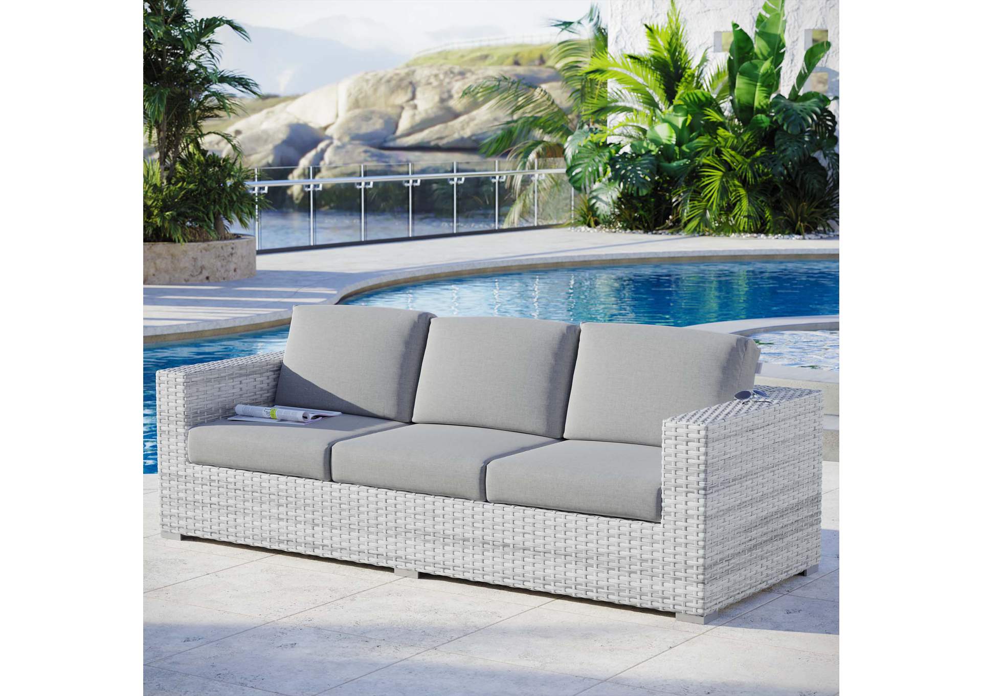 Convene Outdoor Patio Sofa,Modway