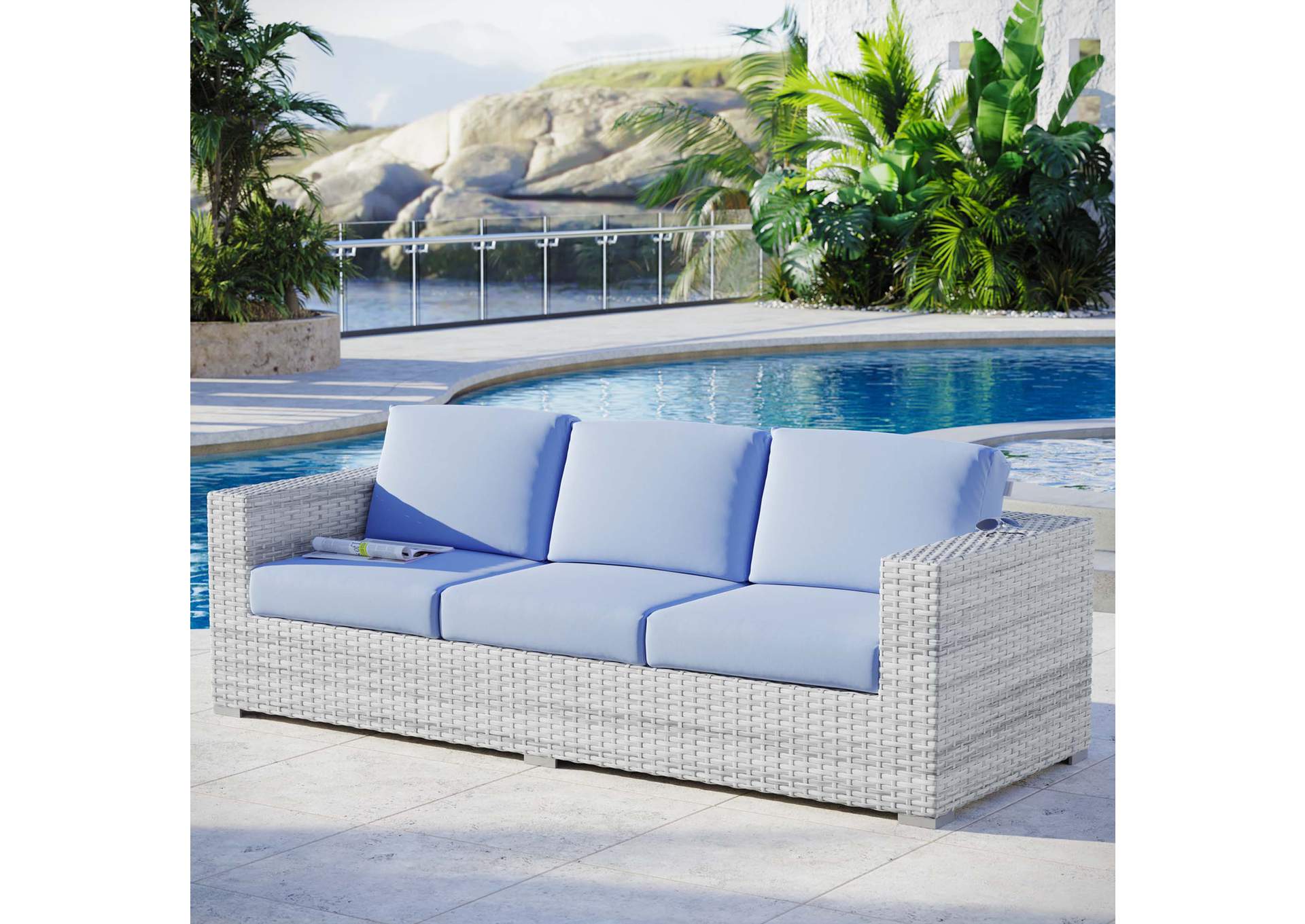 Convene Outdoor Patio Sofa,Modway