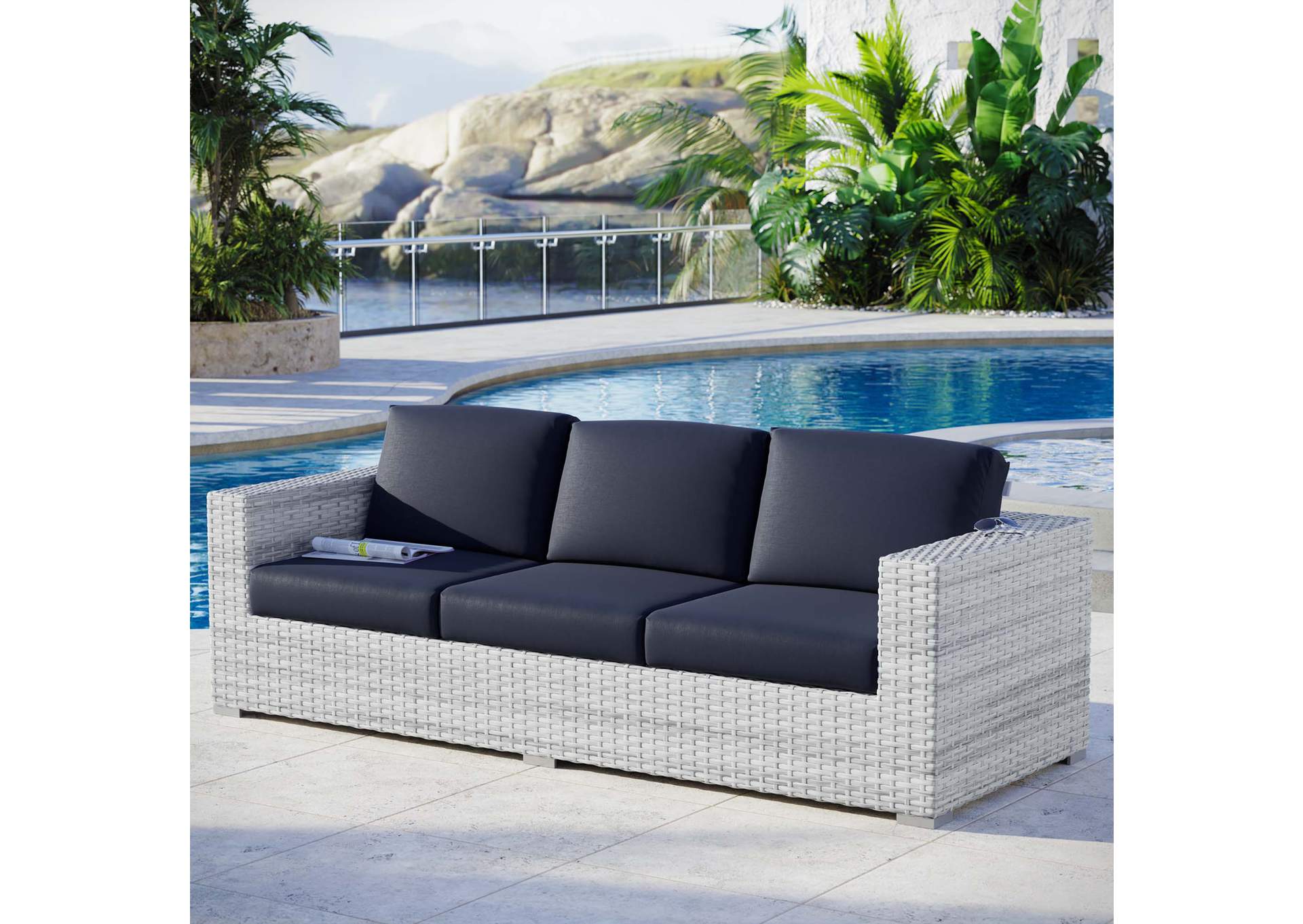 Convene Outdoor Patio Sofa,Modway